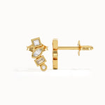 Mixed Cut Stud Earrings - BRENNMORE 