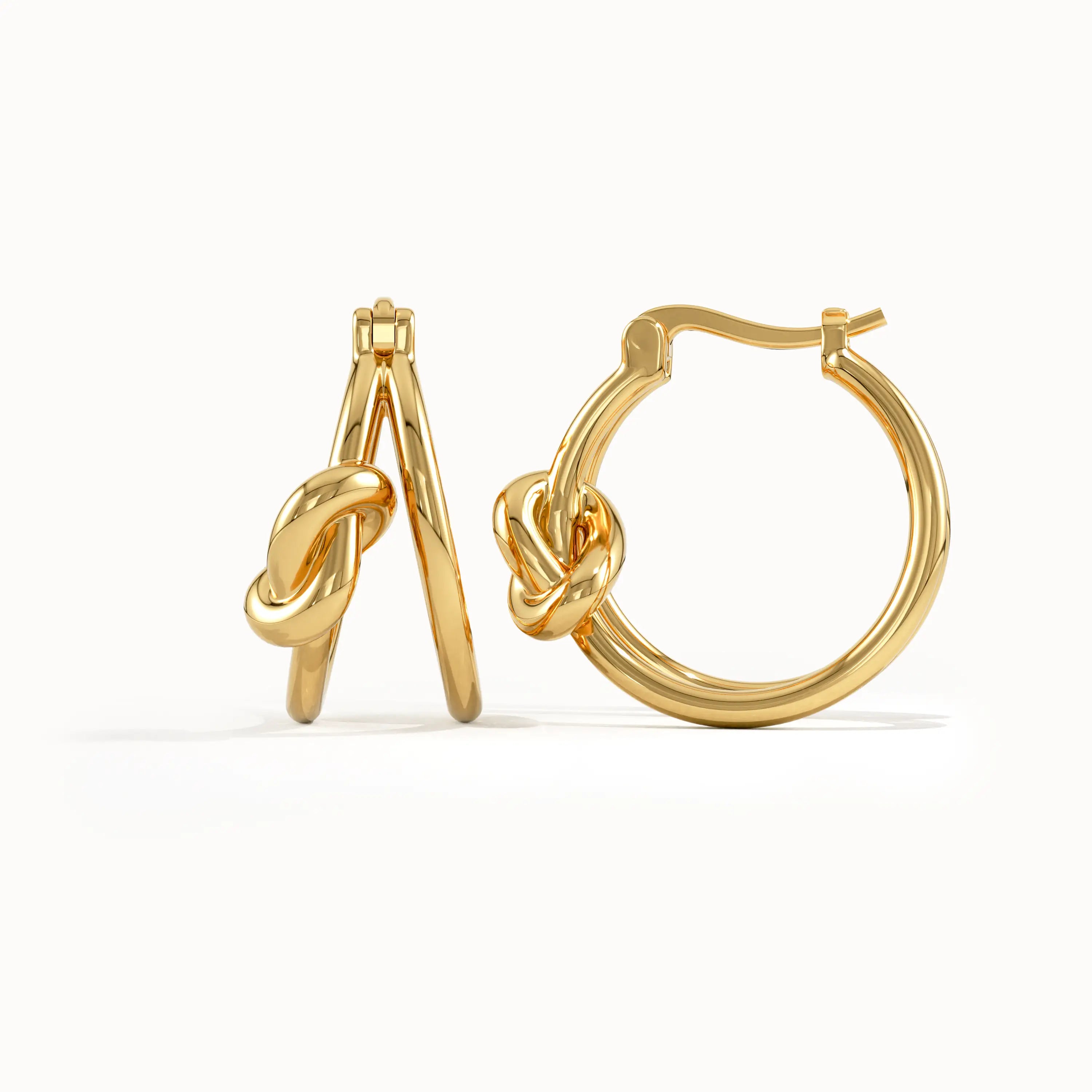 Knot Hoop Earrings - BRENNMORE 