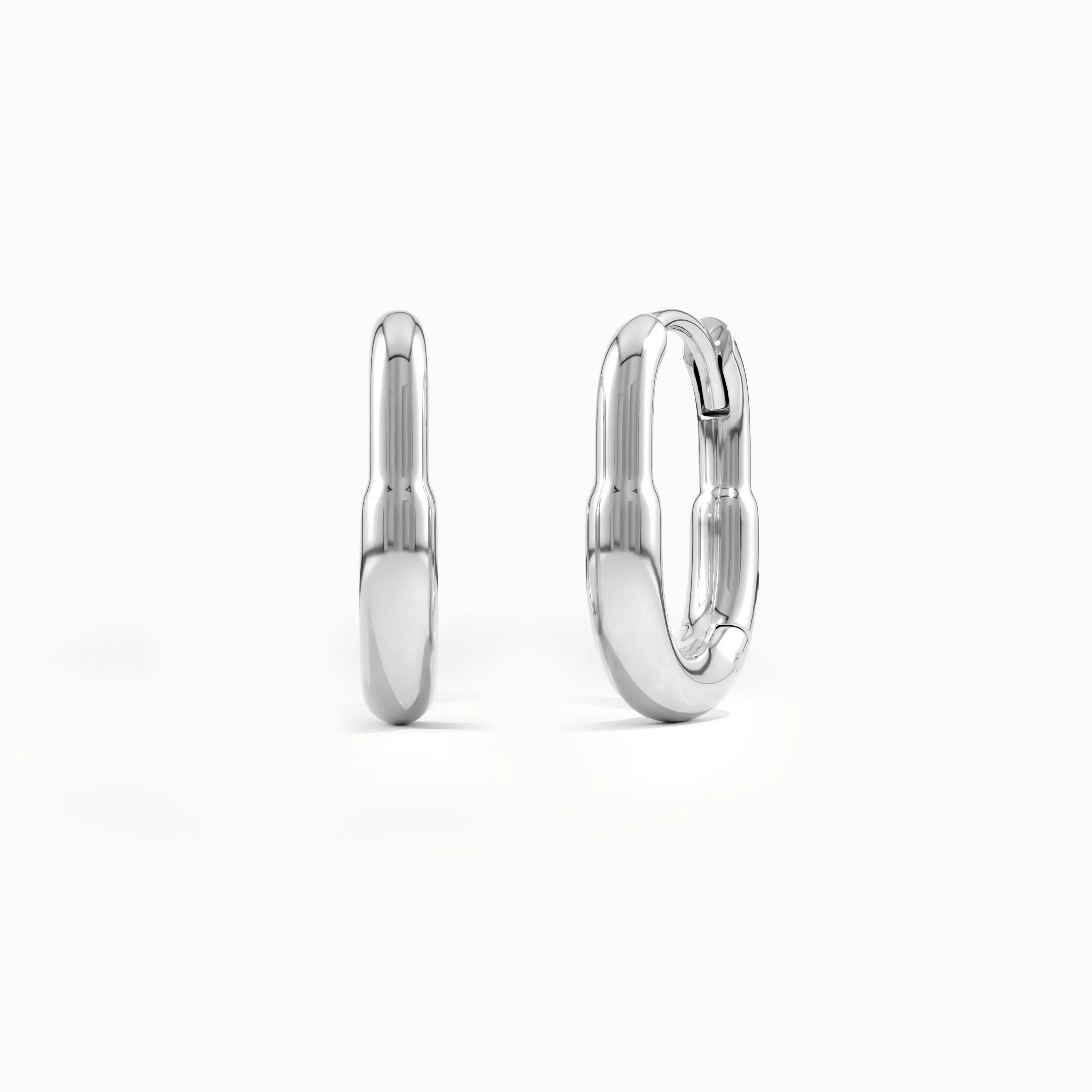 Oval Hoop Earrings - BRENNMORE 