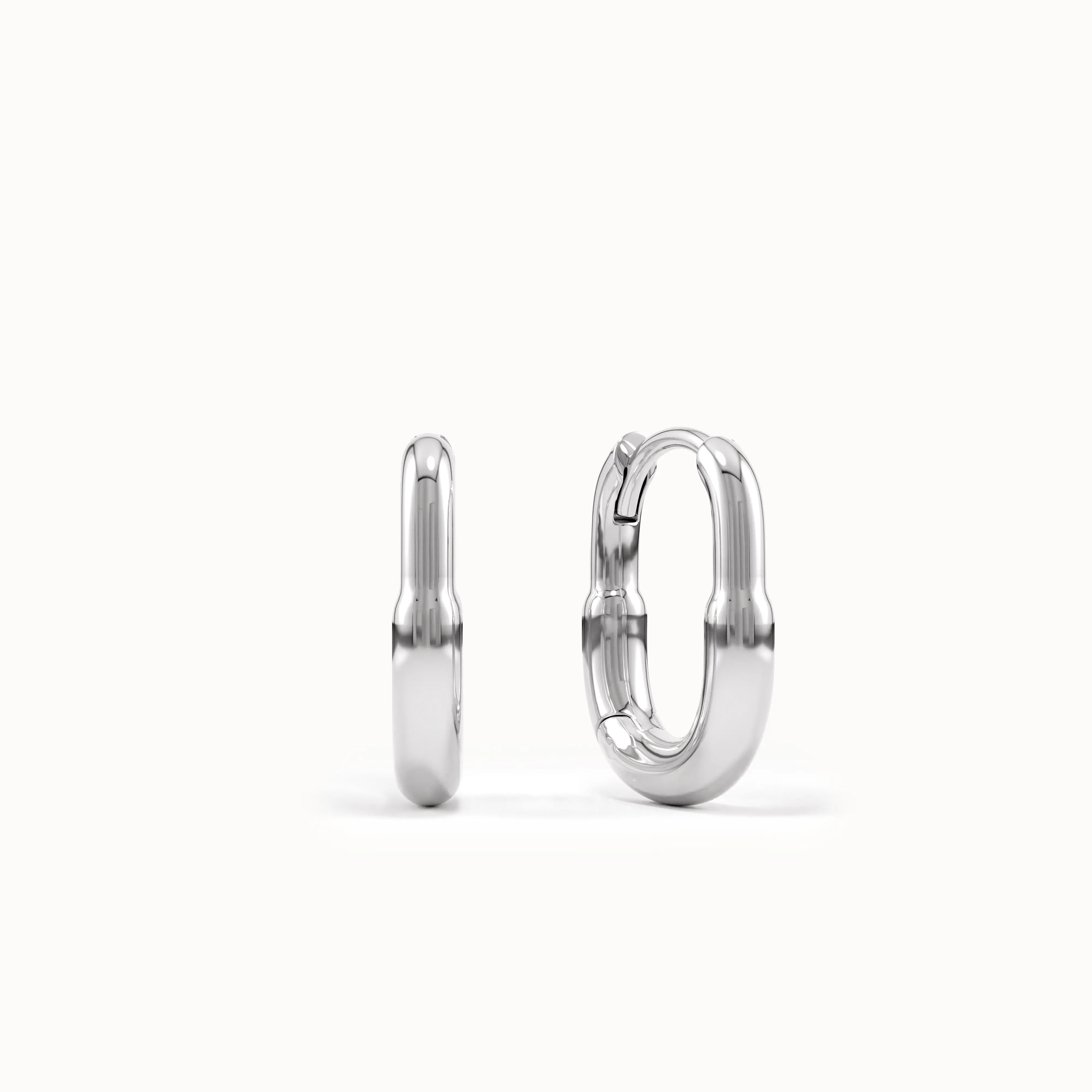Oval Hoop Earrings My Store