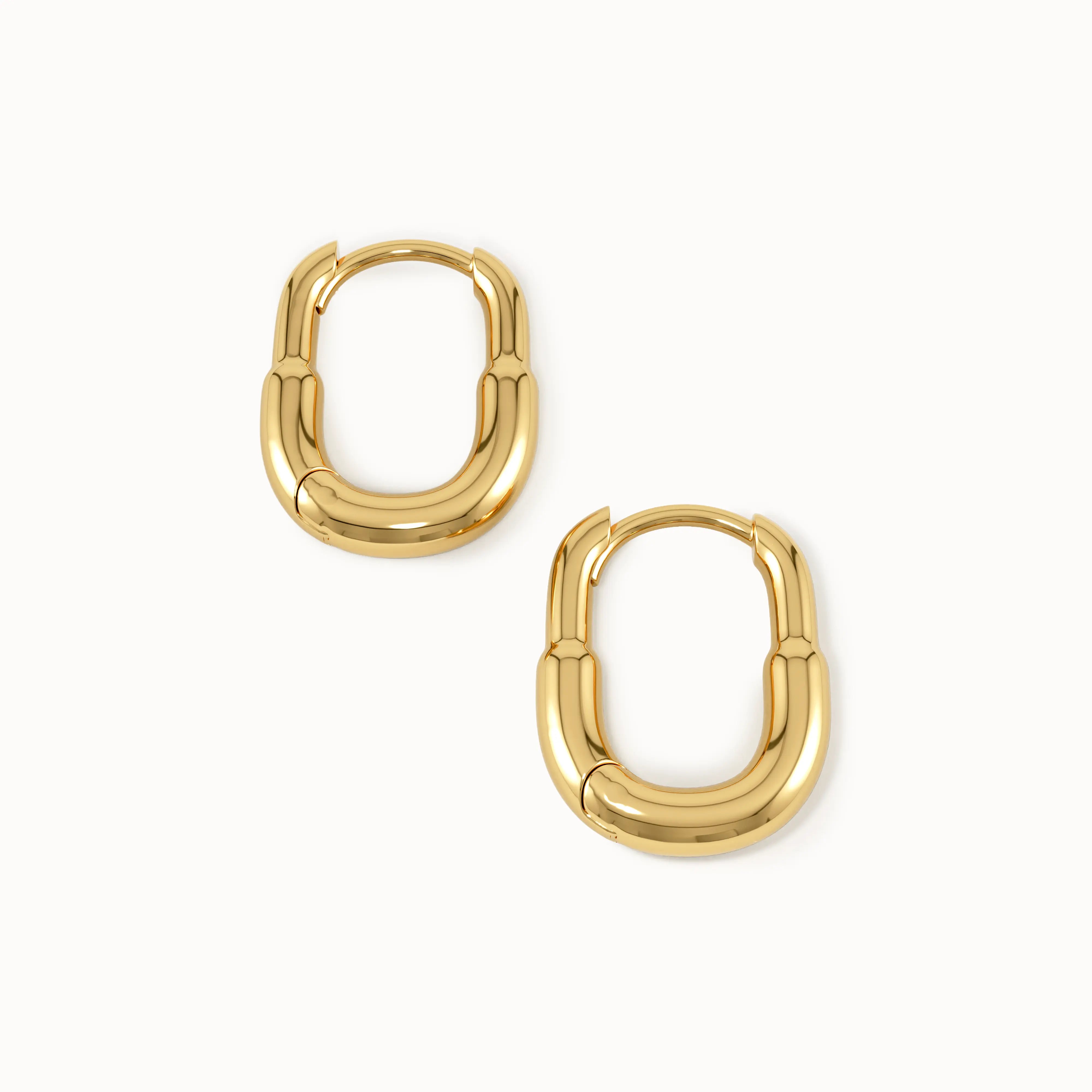 Oval Hoop Earrings My Store