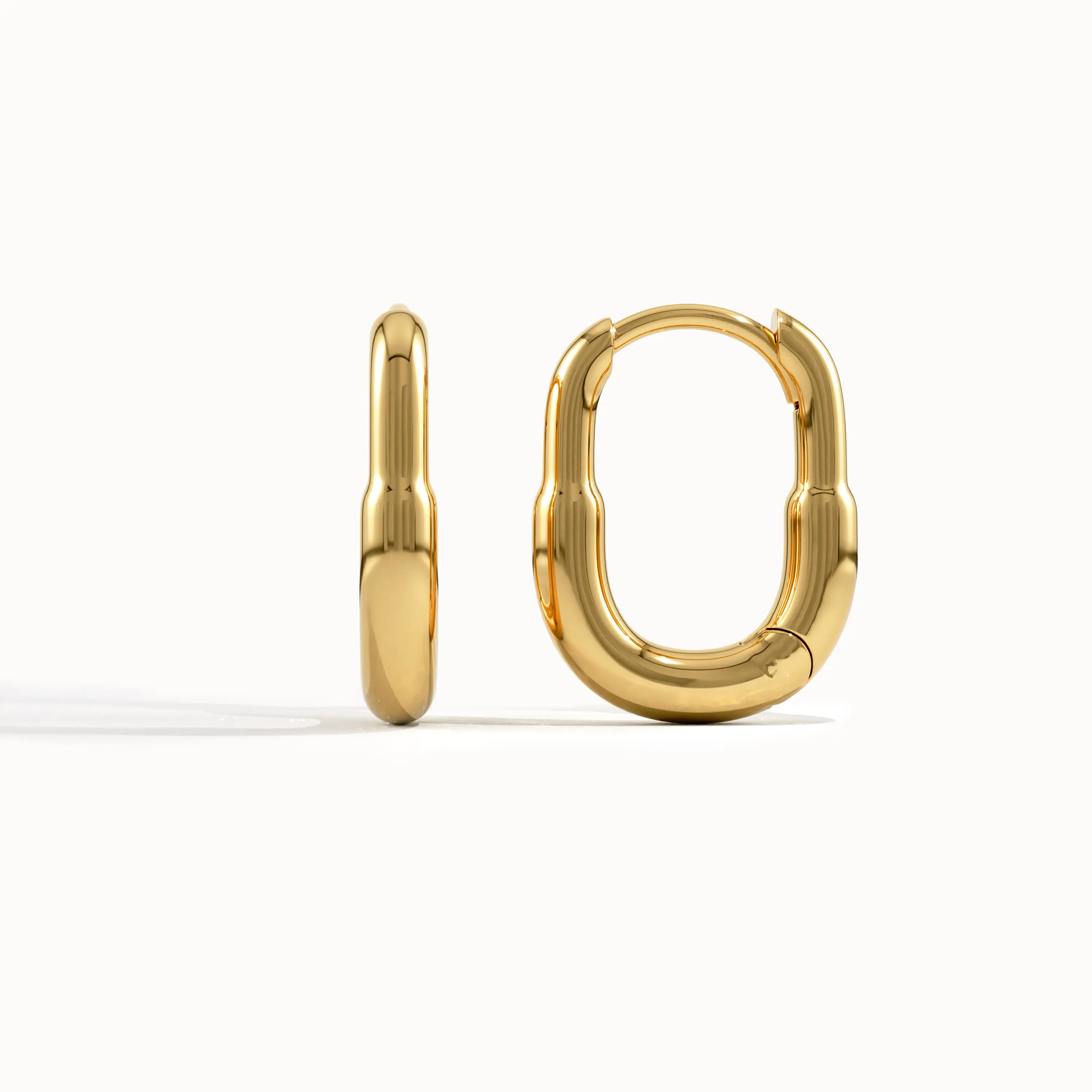 Oval Hoop Earrings - BRENNMORE 