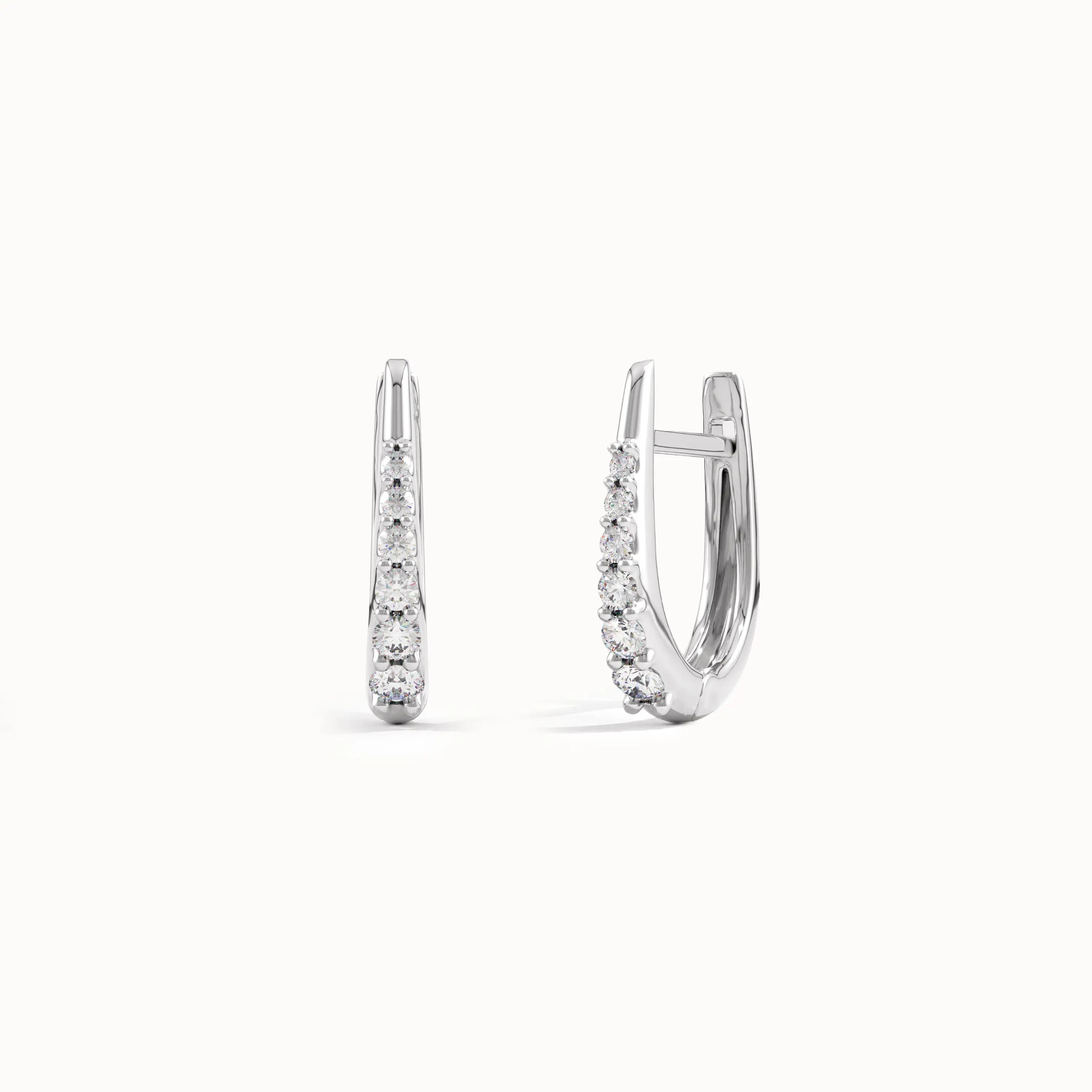 U Shape Hoop Earrings - BRENNMORE 