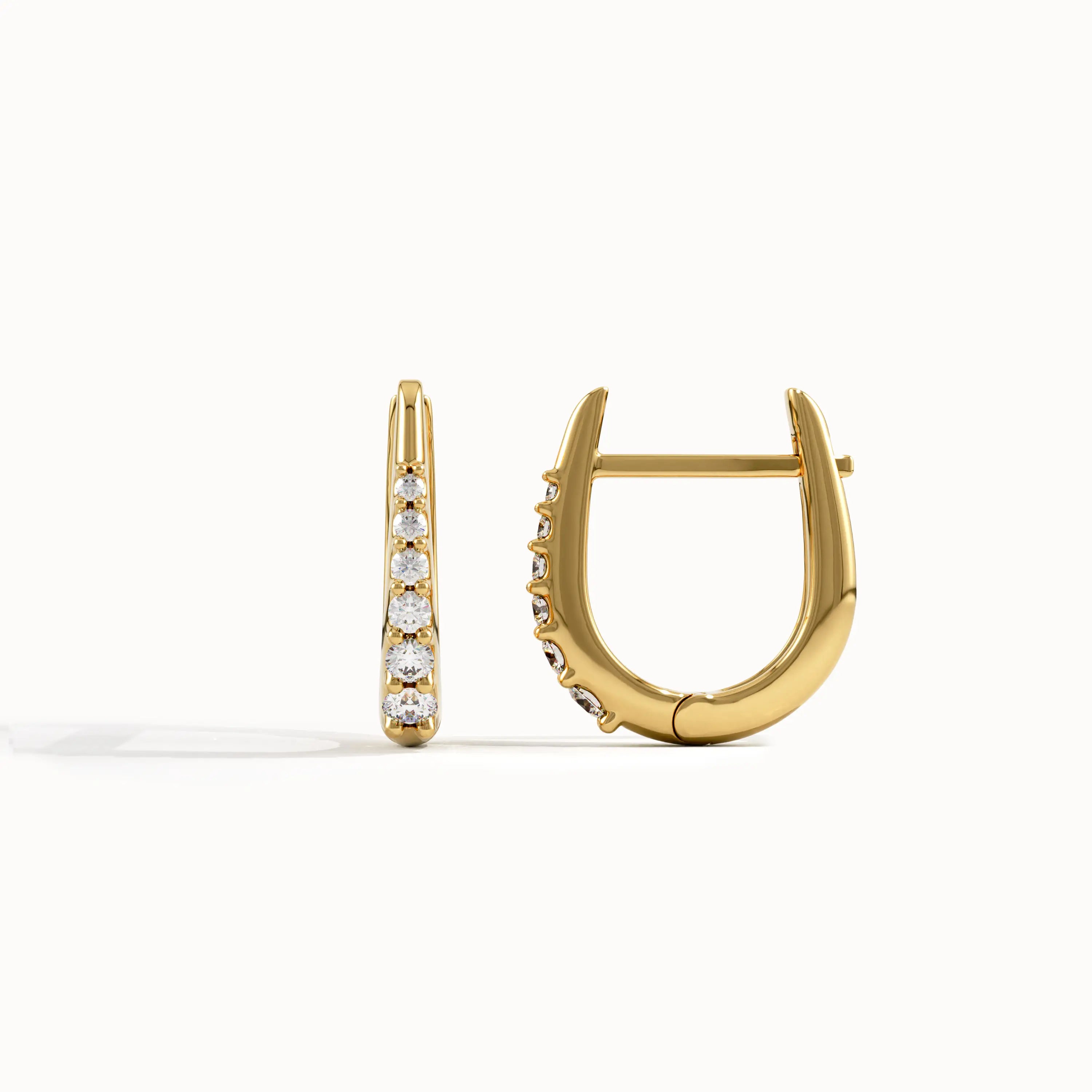 U Shape Hoop Earrings - BRENNMORE 