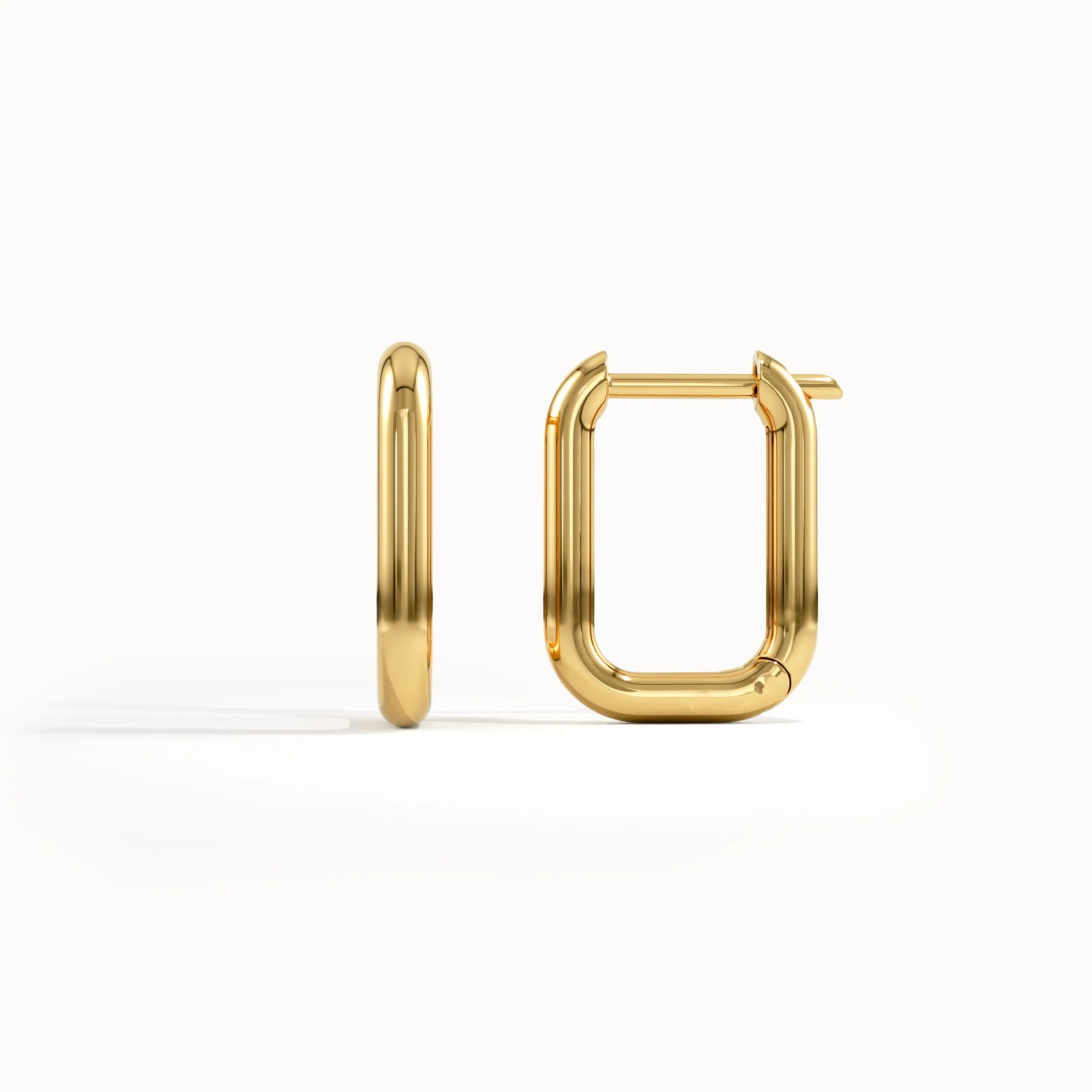 Rectangle Hoop Earrings - BRENNMORE 