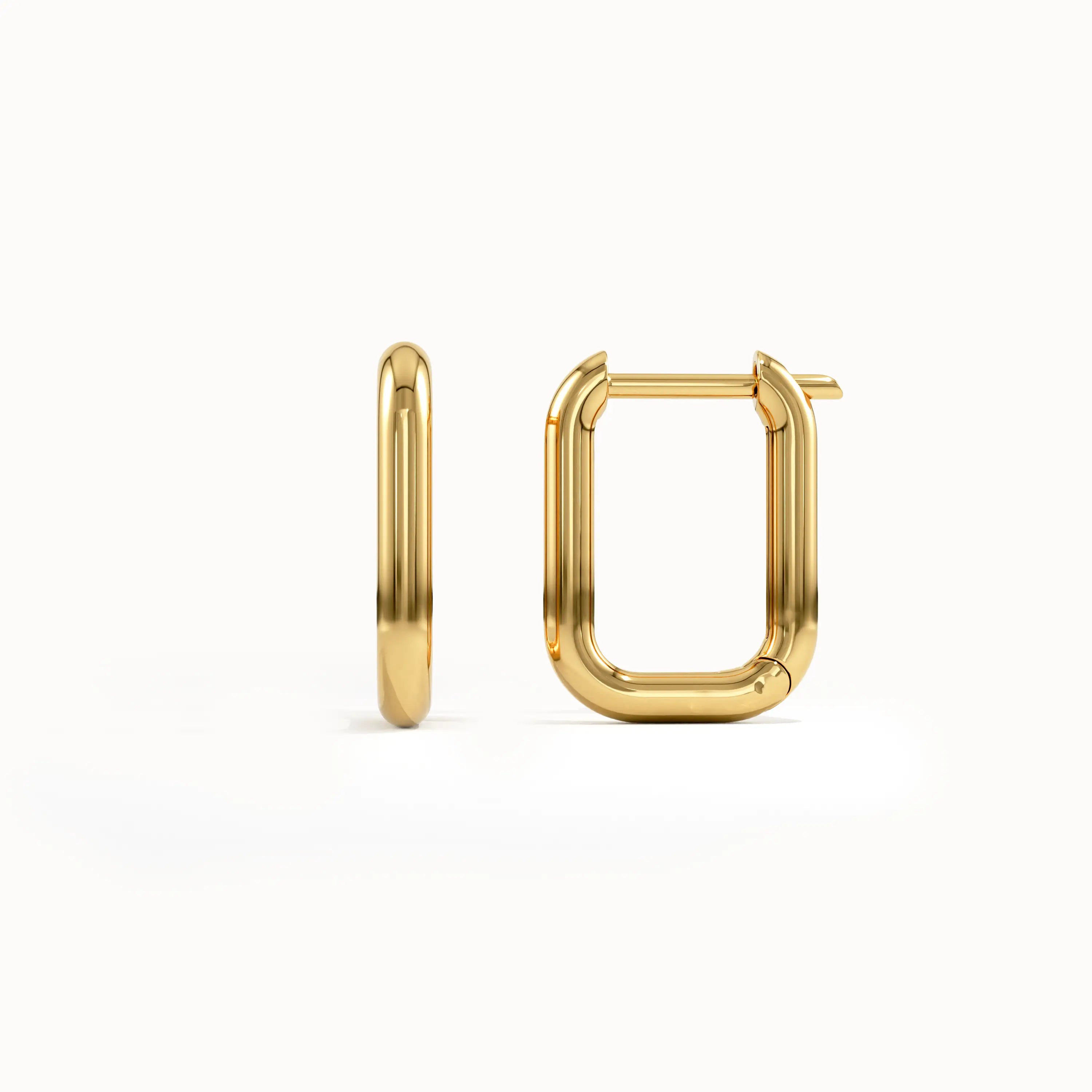 Rectangle Hoop Earrings - BRENNMORE 