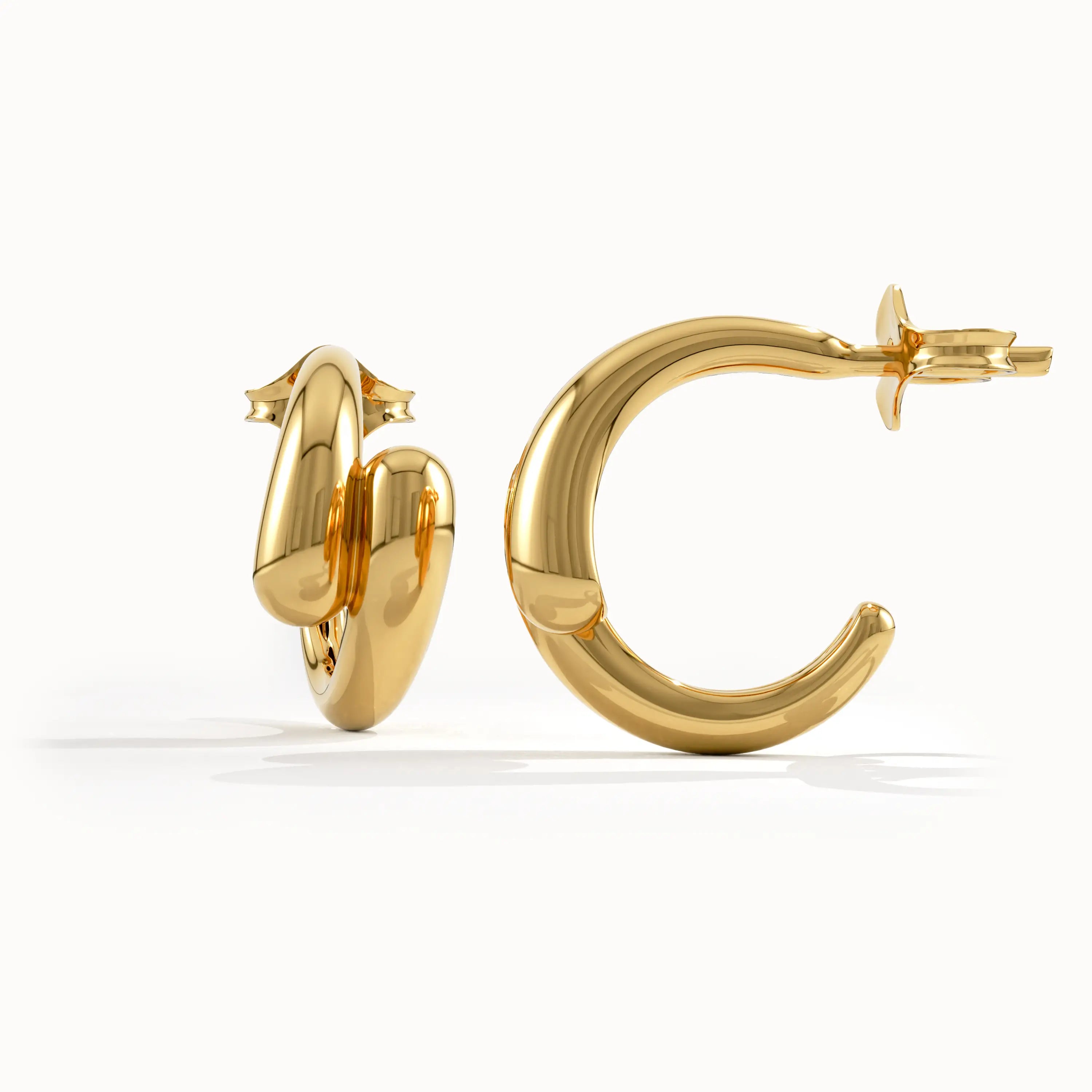 Drop Half Hoop Earrings - BRENNMORE 