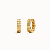 Textured Hoop Earrings - BRENNMORE 