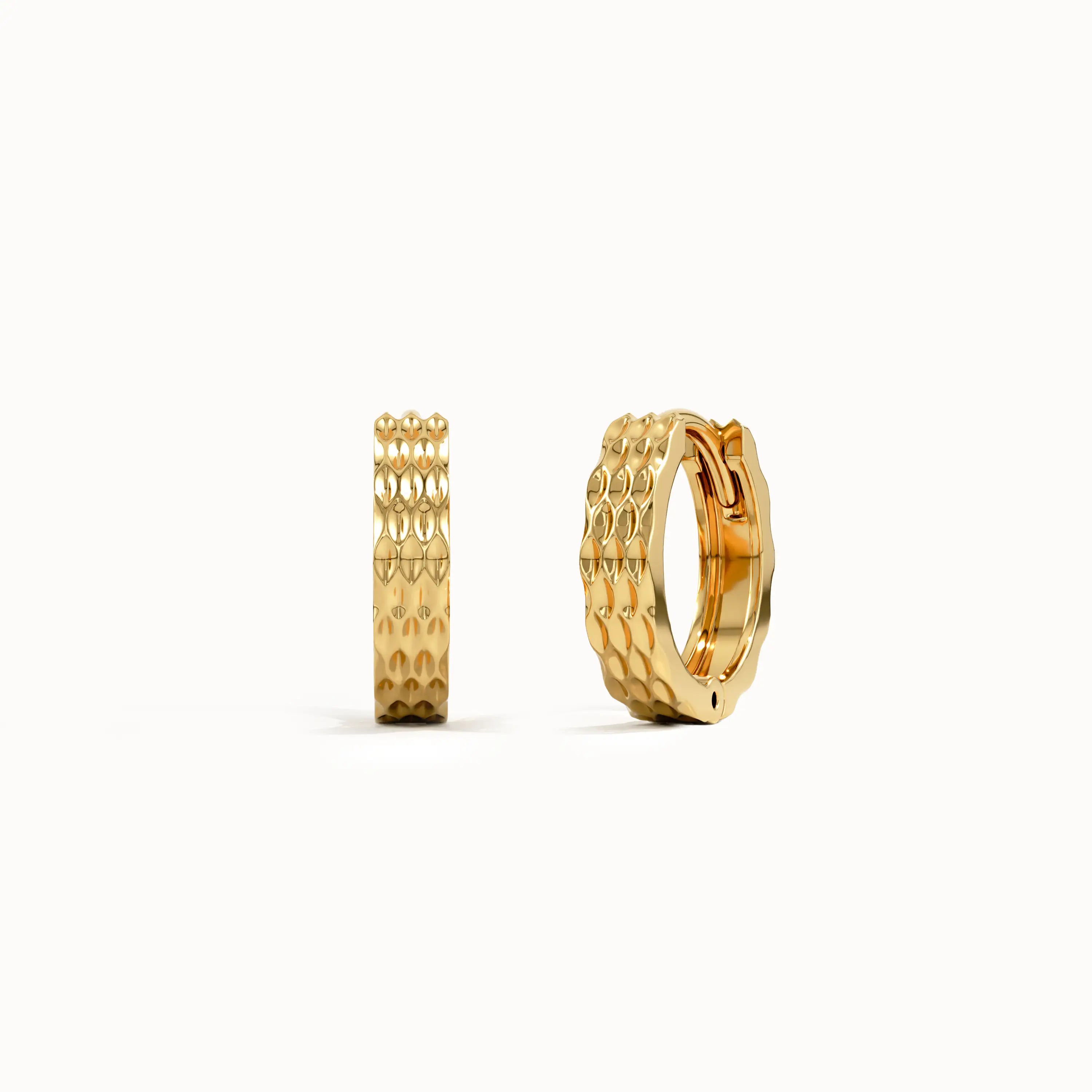 Textured Hoop Earrings - BRENNMORE 