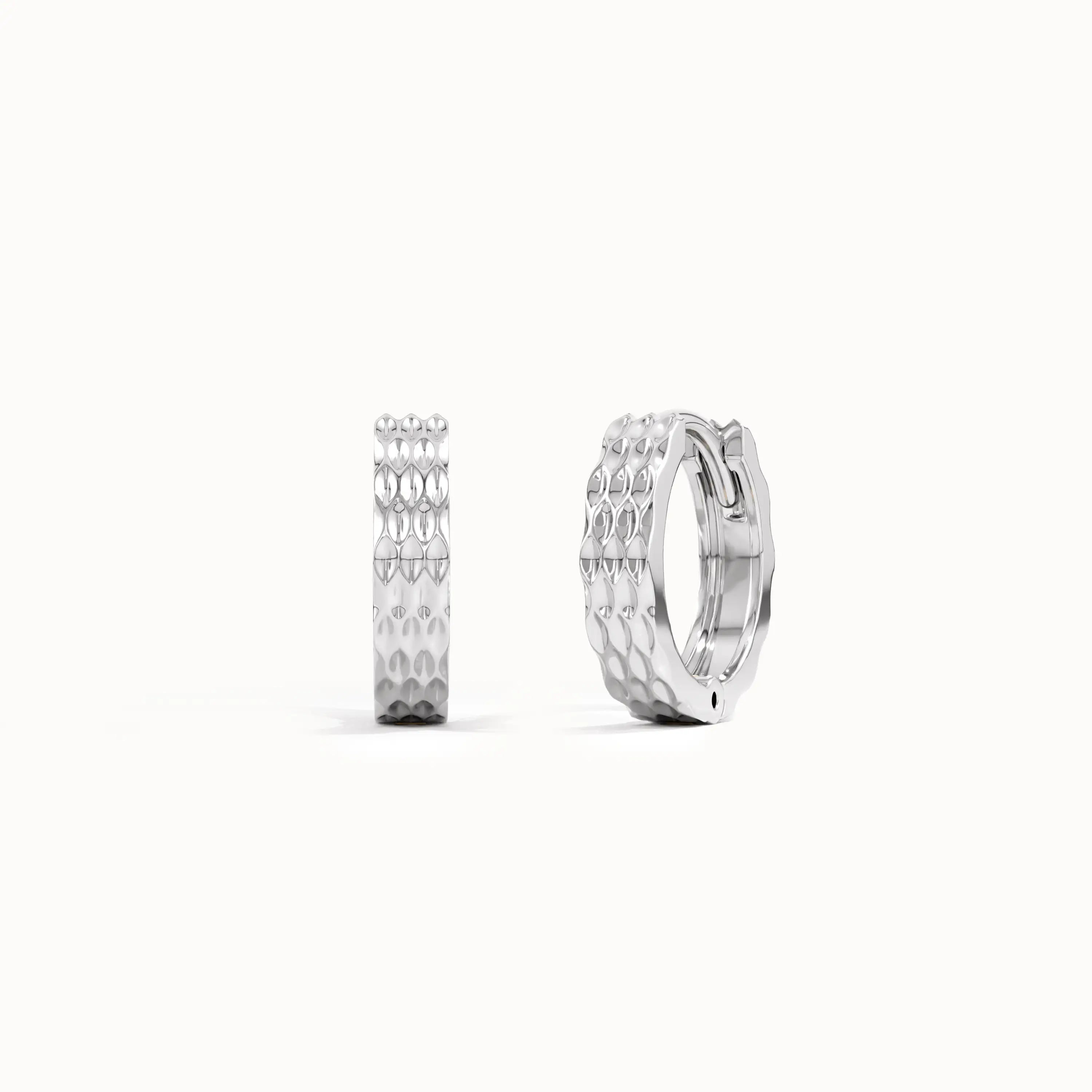 Textured Hoop Earrings - BRENNMORE 