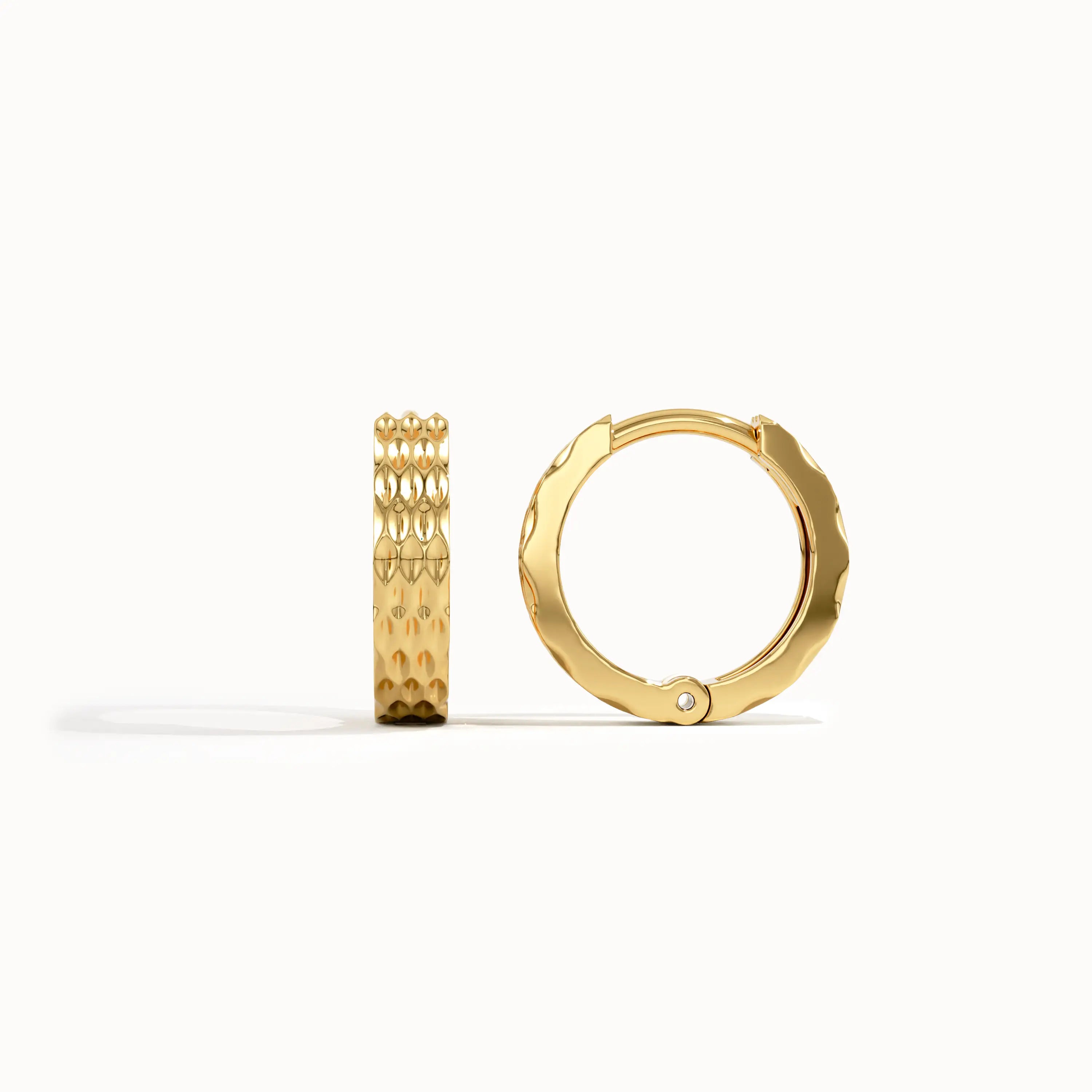 Textured Hoop Earrings - BRENNMORE 