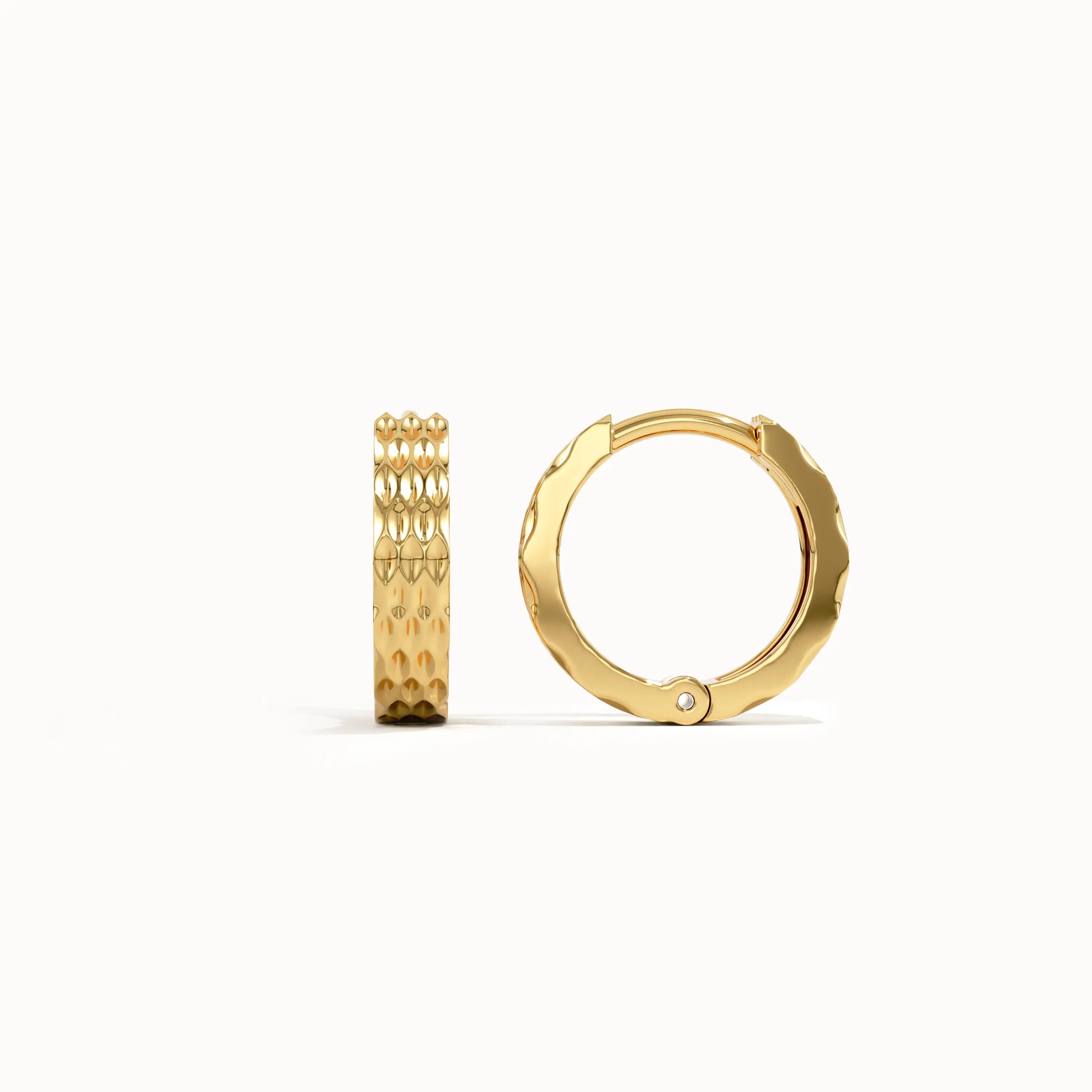 Textured Hoop Earrings - BRENNMORE 