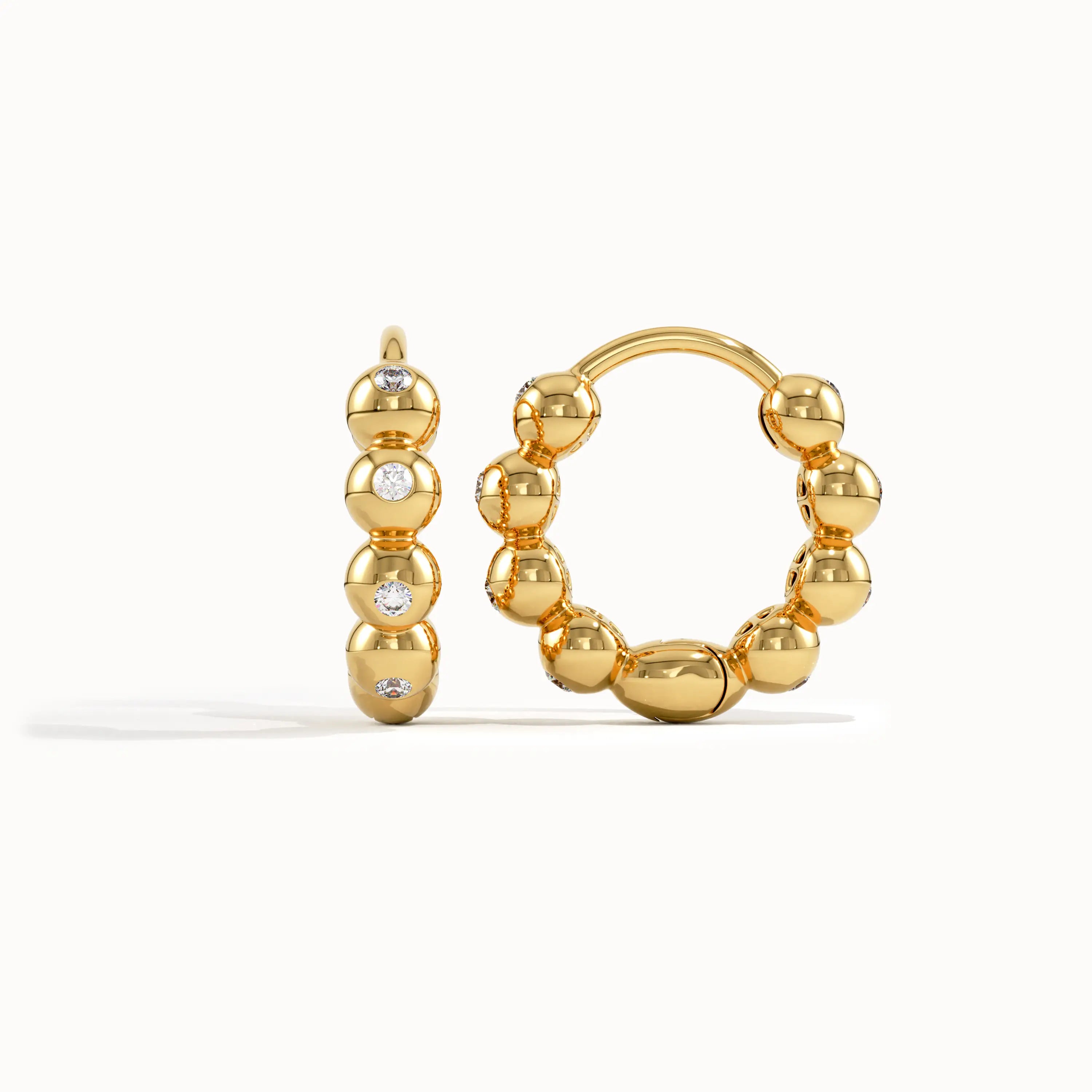 Beaded Hoop Earrings - BRENNMORE 