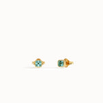 Aquamarine Stud Earrings - BRENNMORE 