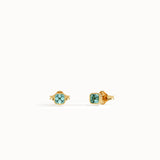 Aquamarine Stud Earrings - BRENNMORE 