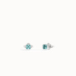Aquamarine Stud Earrings - BRENNMORE 