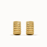 Ribbed Band Half Hoop Earrings My Store