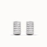 Ribbed Band Half Hoop Earrings My Store