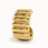 Ribbed Band Half Hoop Earrings My Store