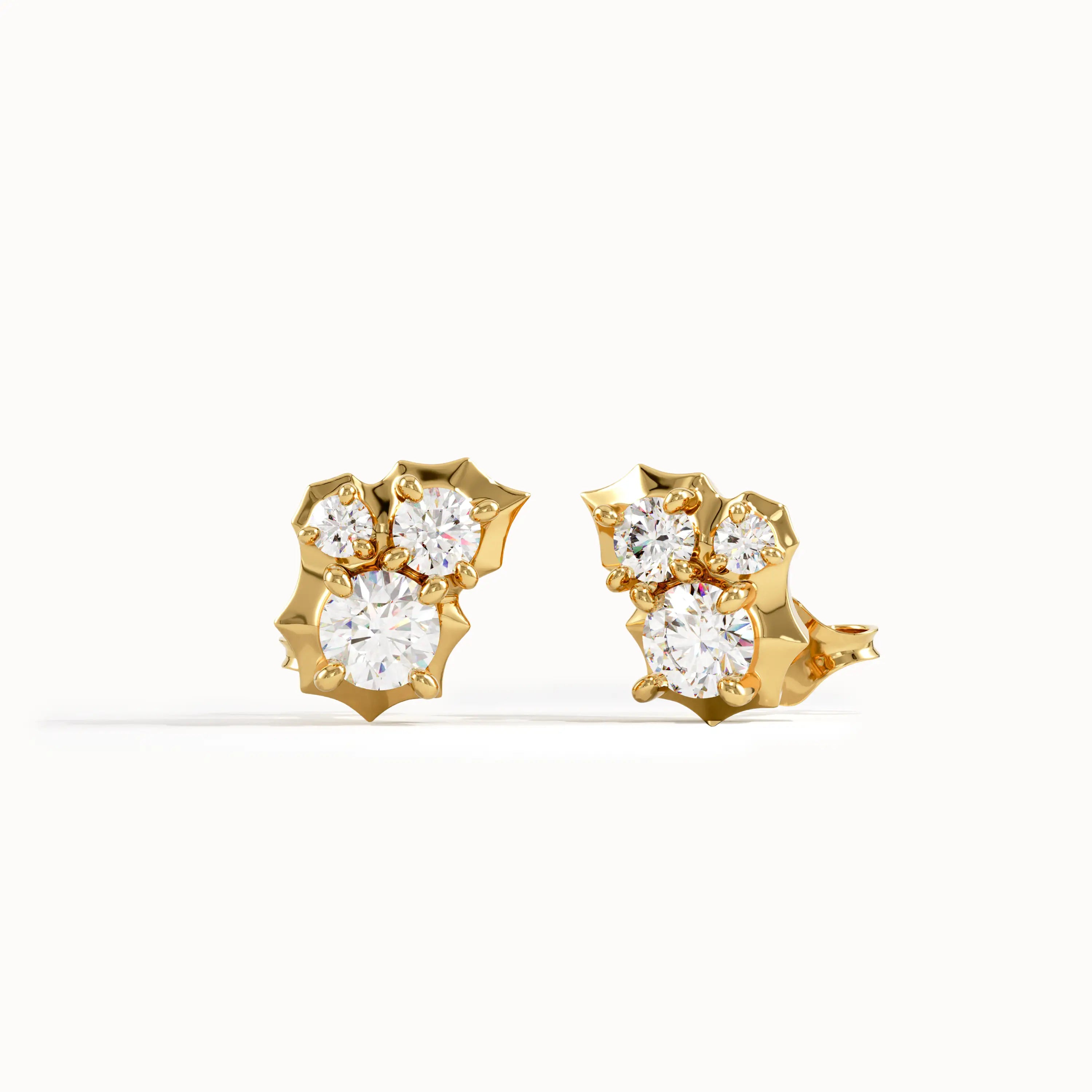Trio Stud Cluster Earrings - BRENNMORE 