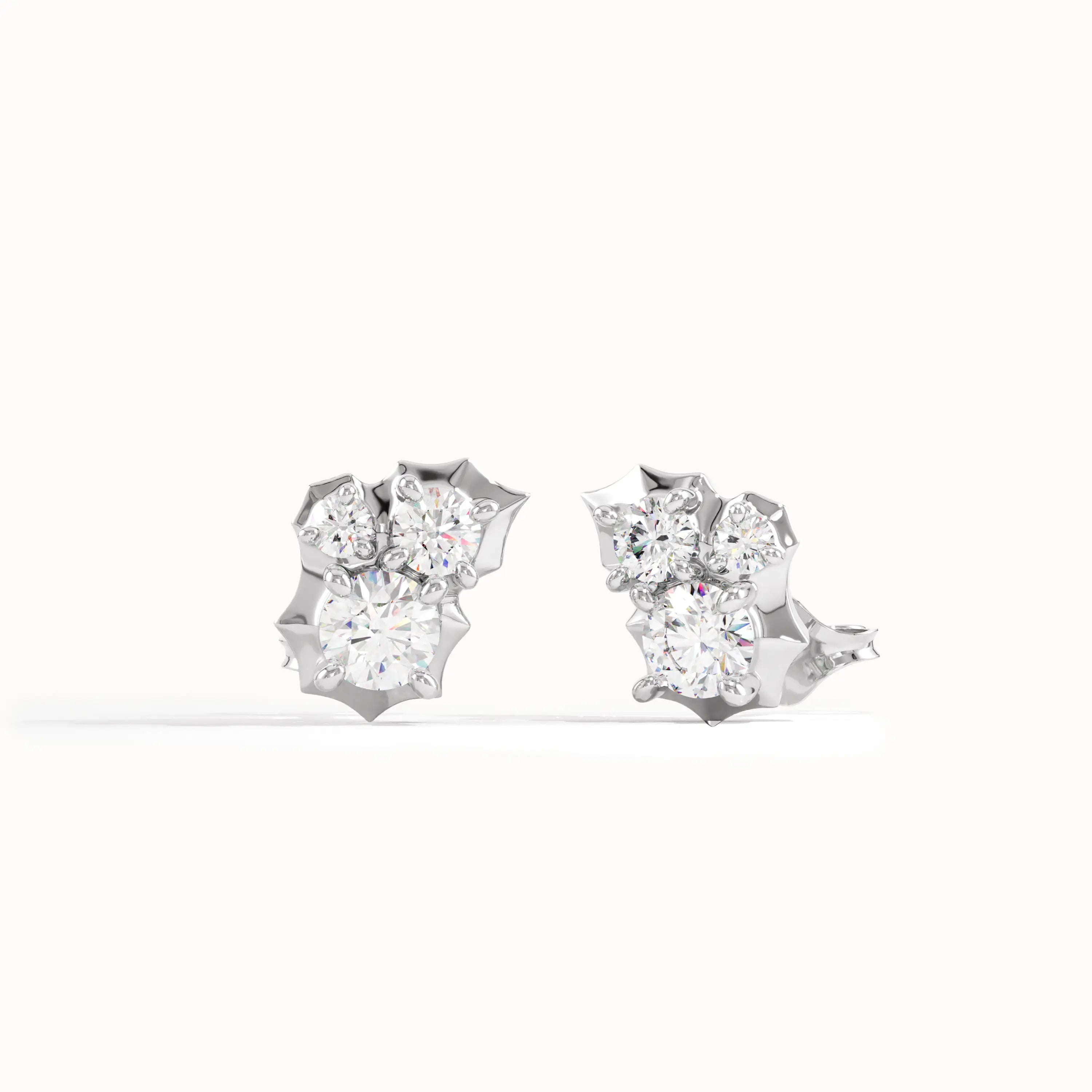 Trio Stud Cluster Earrings - BRENNMORE 