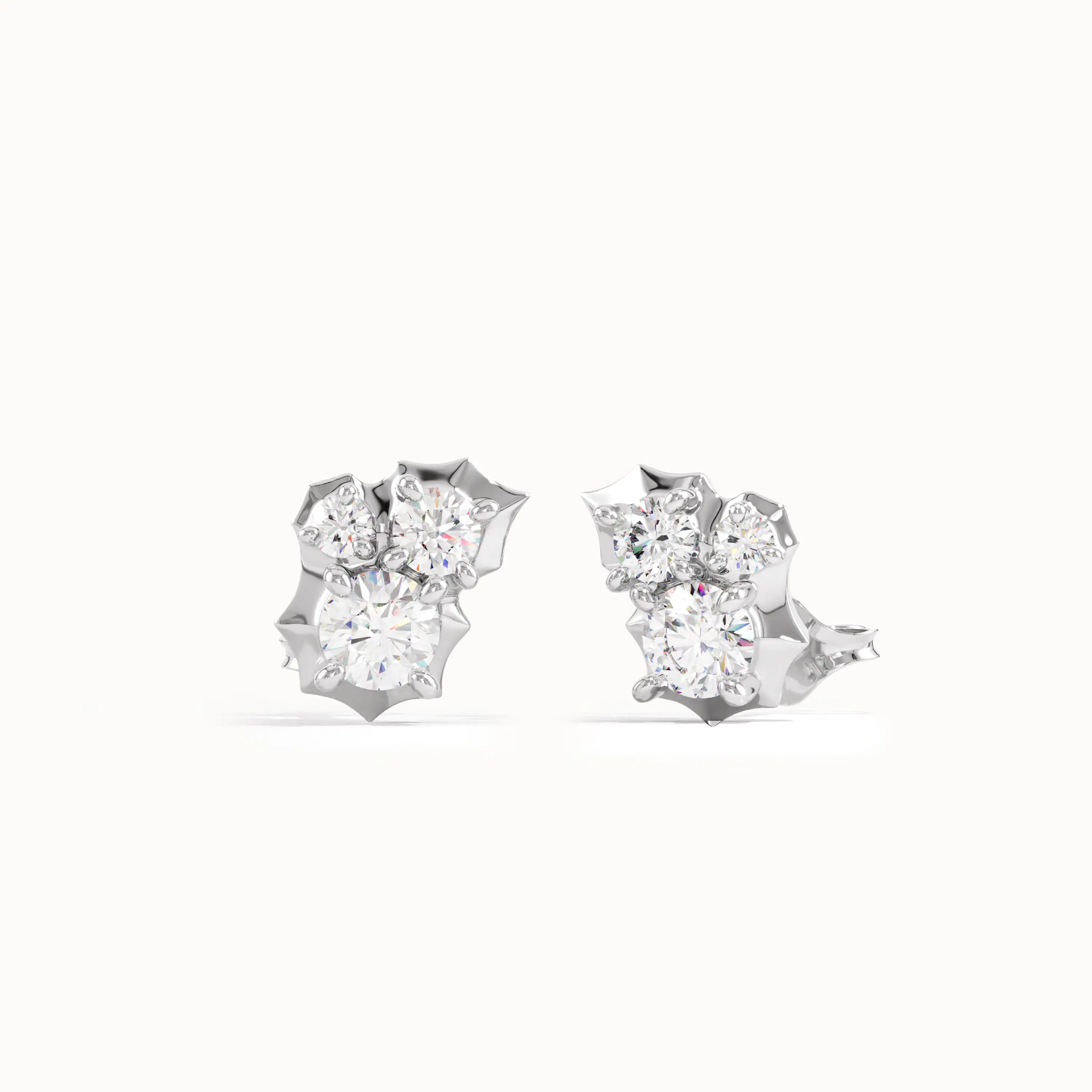 Trio Stud Cluster Earrings - BRENNMORE 