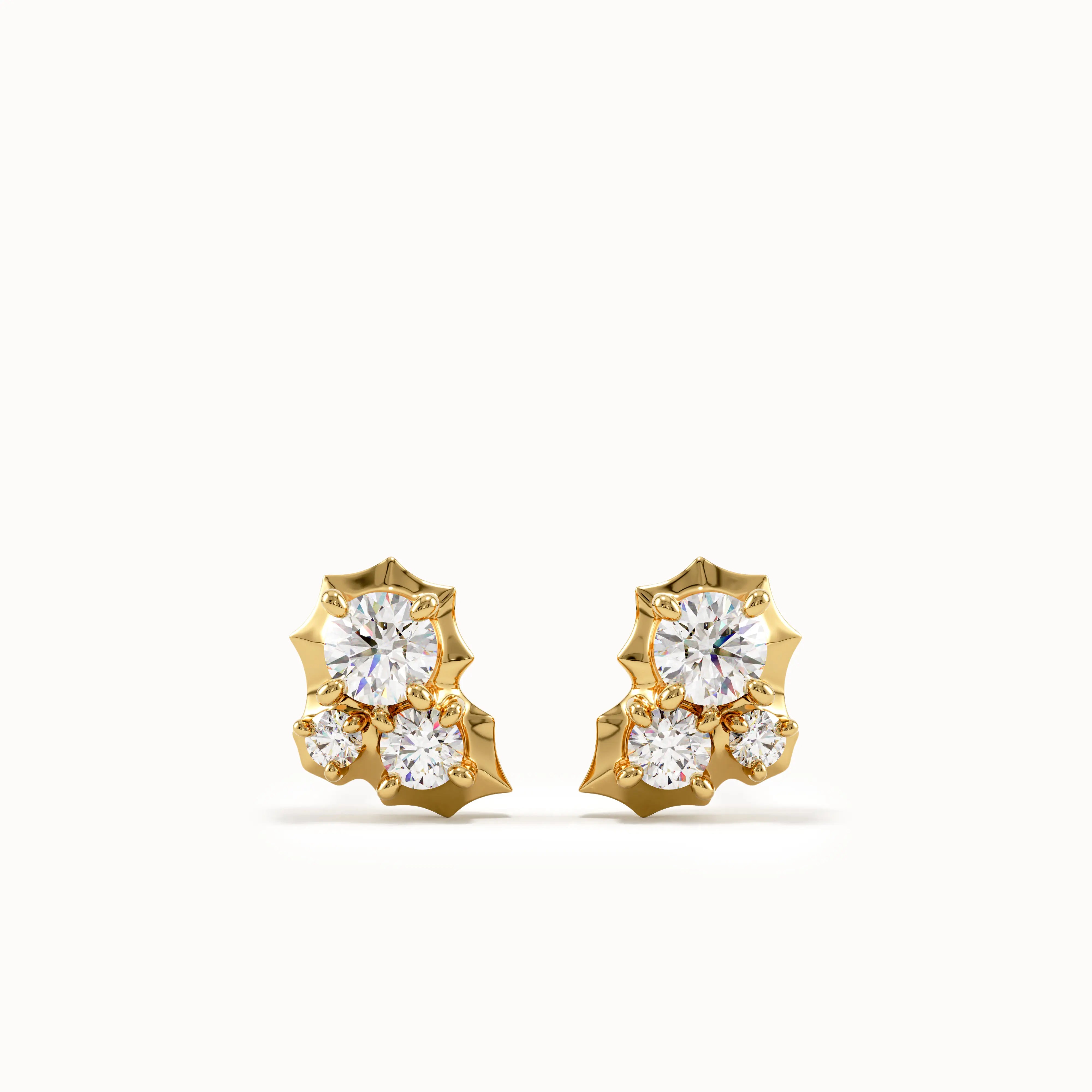 Trio Stud Cluster Earrings My Store