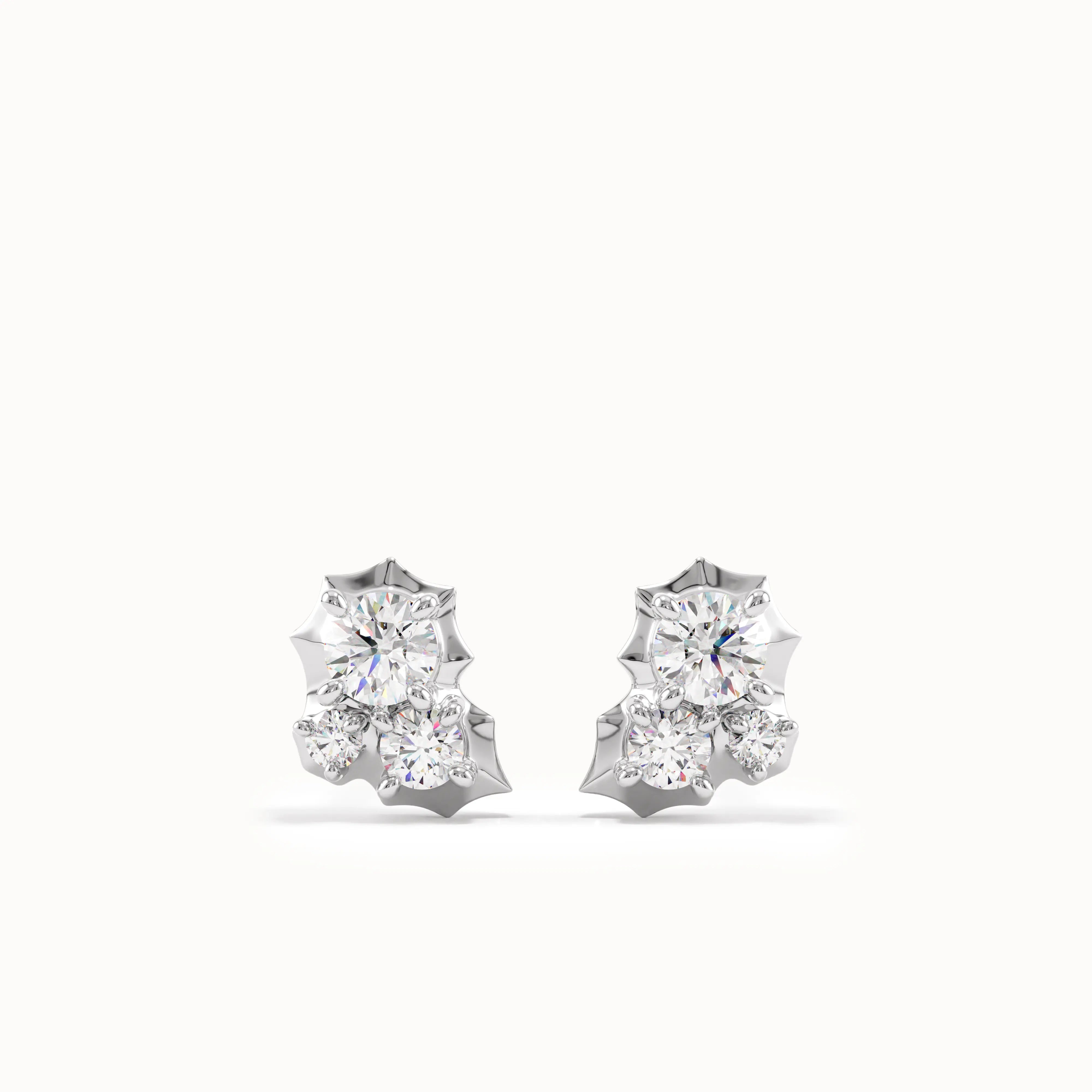 Trio Stud Cluster Earrings