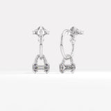 Dangle Hoop Baguette Earrings - BRENNMORE 