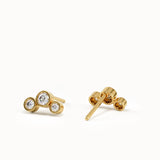 Bezel Trio Stud Earrings My Store
