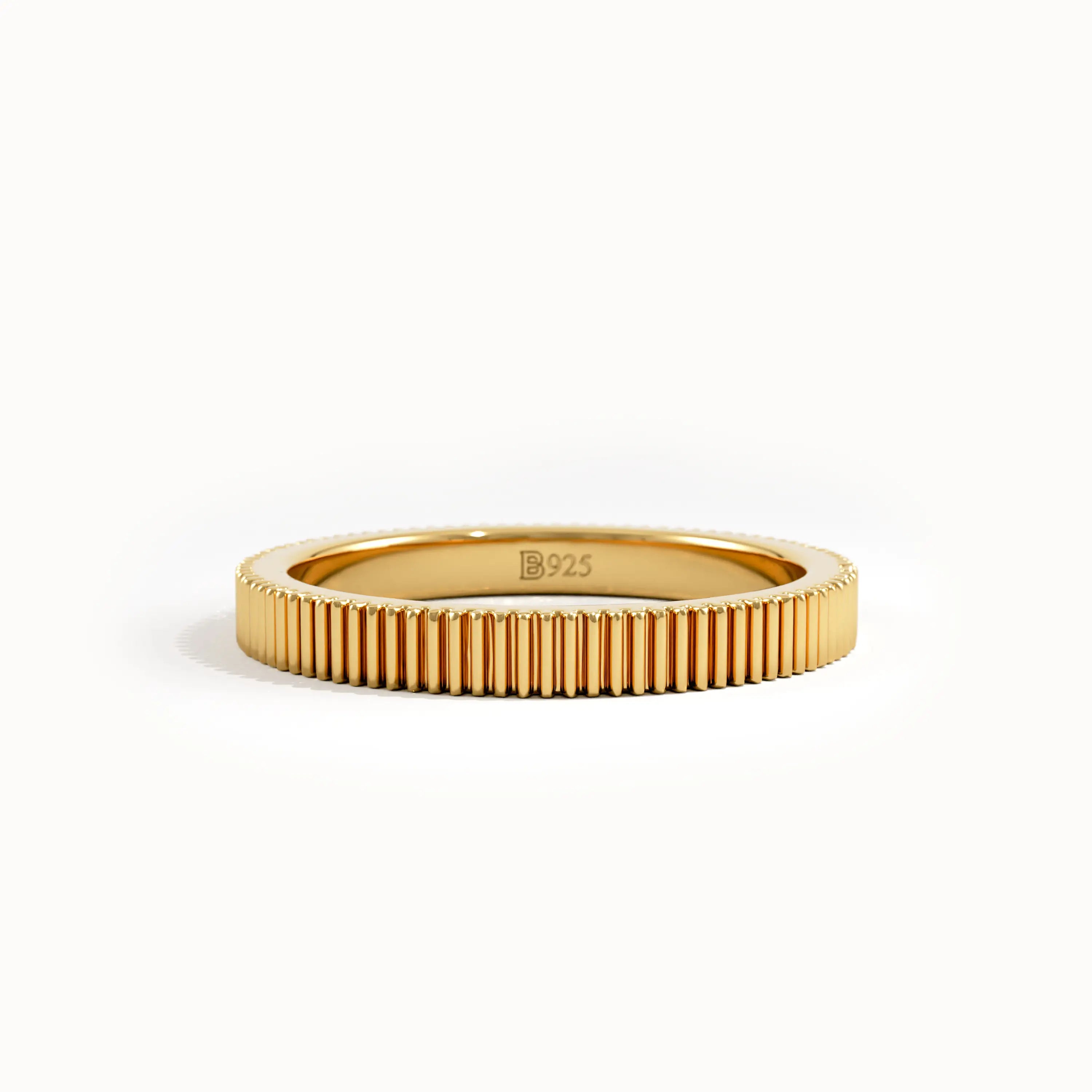 Lined Band Wedding Ring - BRENNMORE 