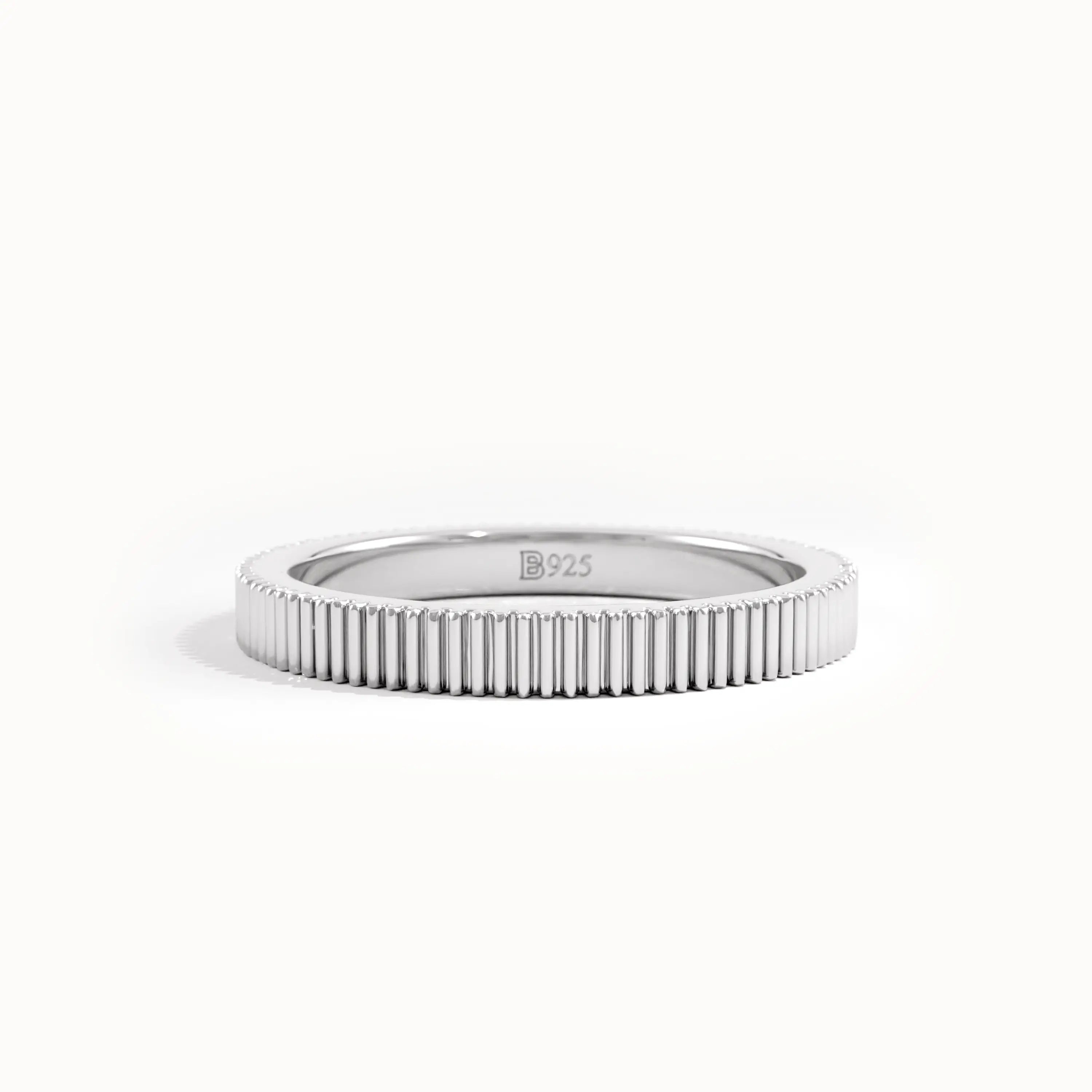 Lined Band Wedding Ring - BRENNMORE 
