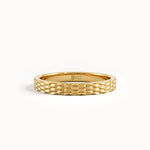 Patterned Wedding Band 14k Gold - BRENNMORE 