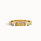 Patterned Wedding Band 14k Gold - BRENNMORE 