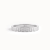 Patterned Wedding Band 14k Gold - BRENNMORE 