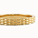 Patterned Wedding Band 14k Gold