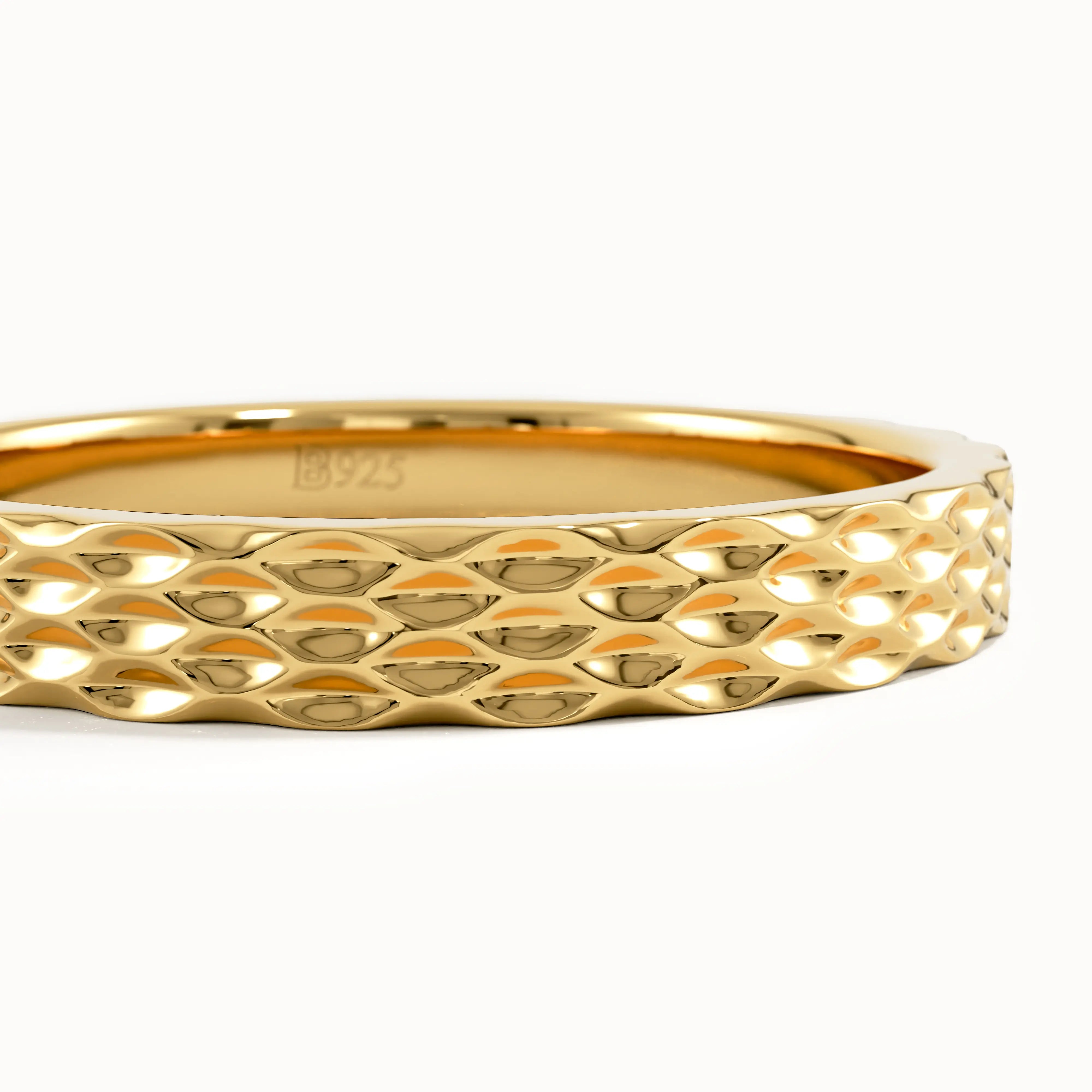 Patterned Wedding Band 14k Gold My Store