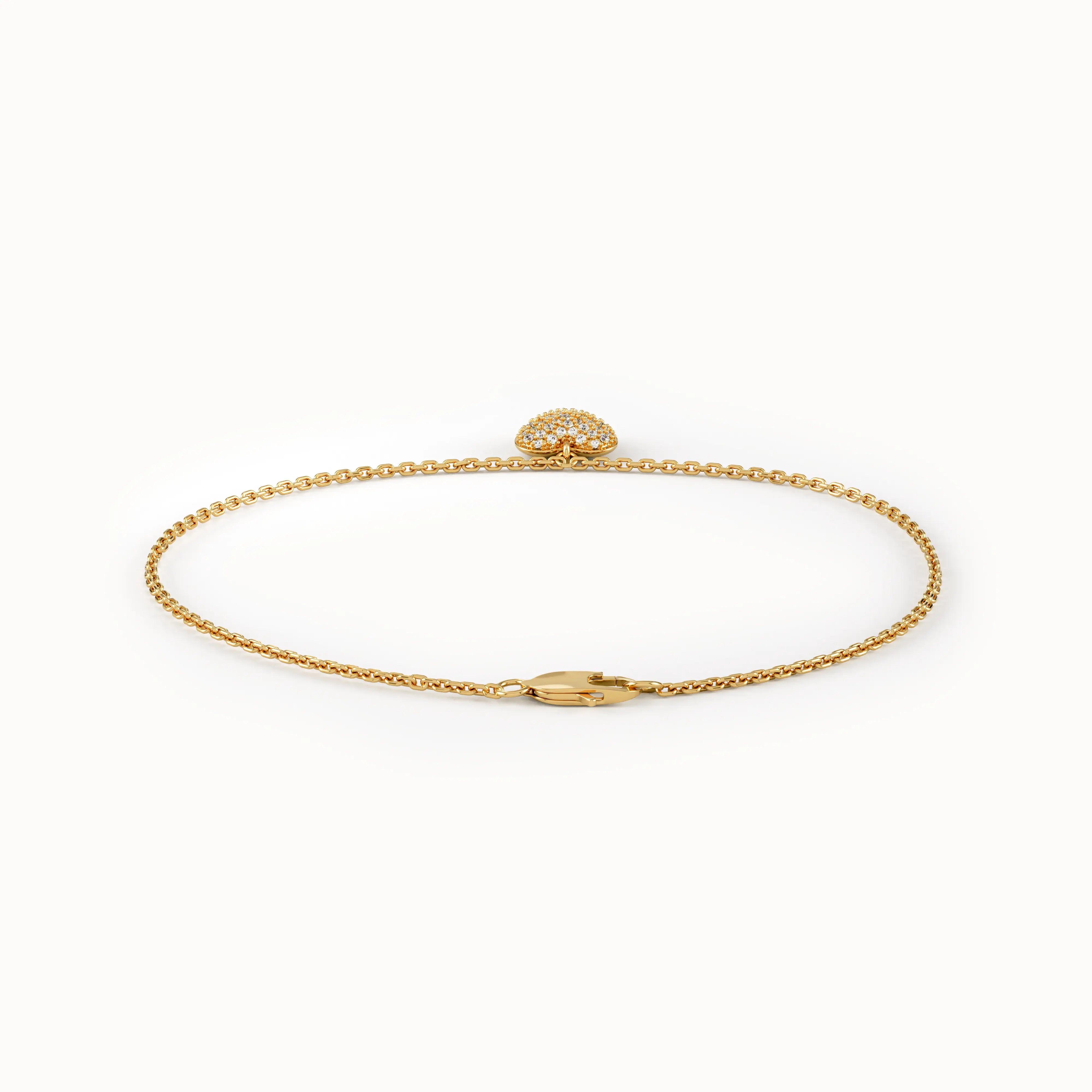 Pave Heart Bracelet My Store
