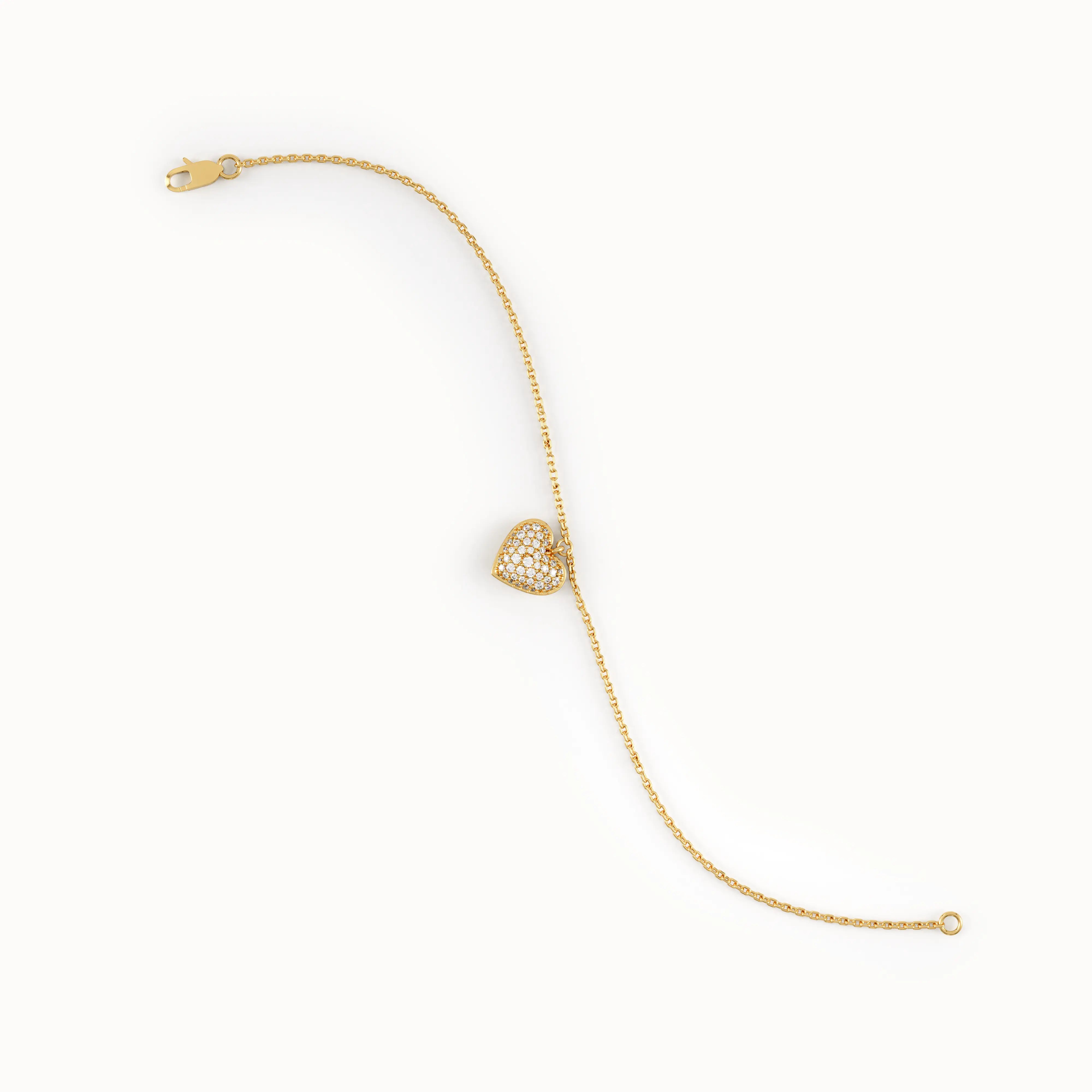 Pave Heart Bracelet My Store