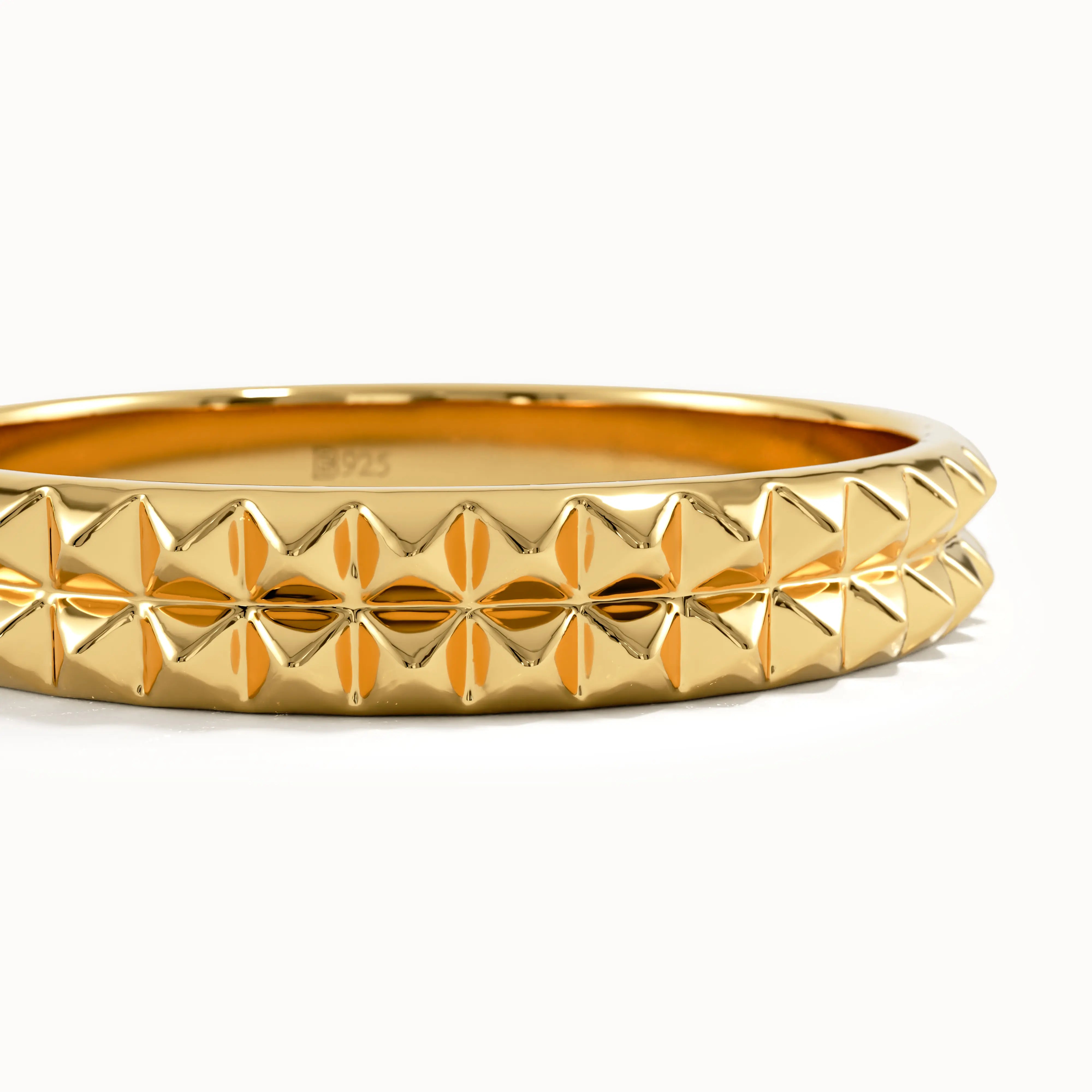 Square Patterned Wedding Band My Store