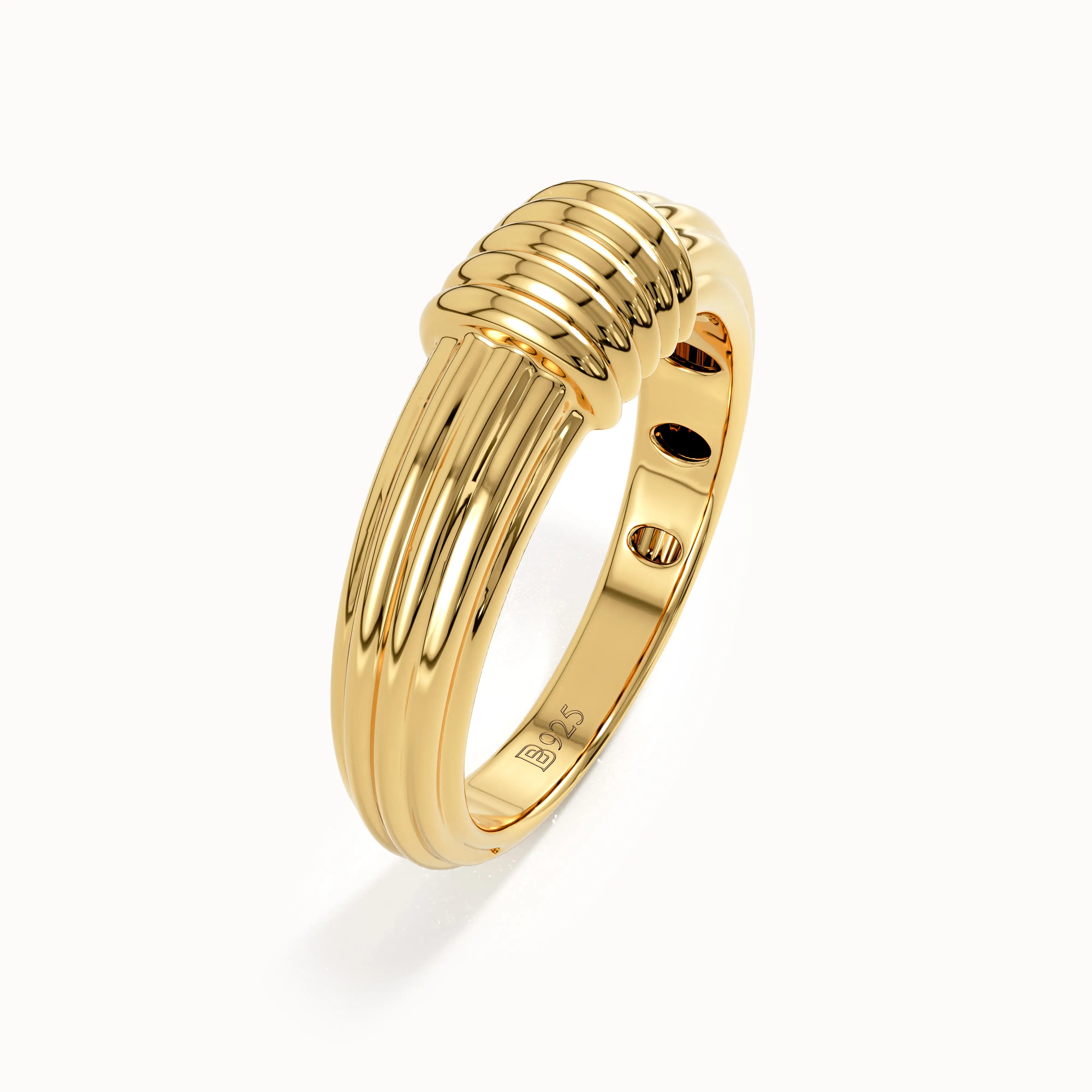 Ribbed Dome Ring My Store