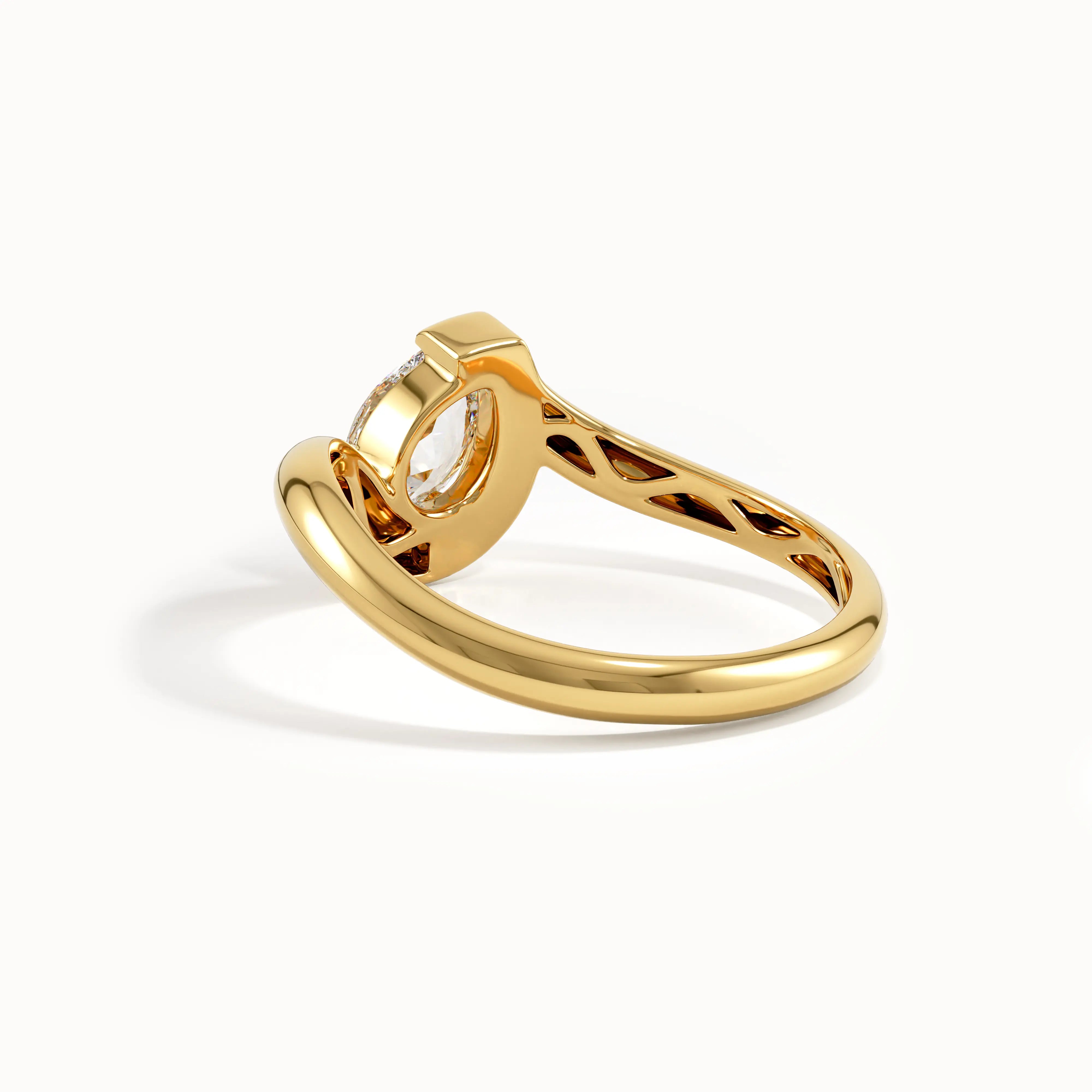 Wavy Pear Solo Ring My Store