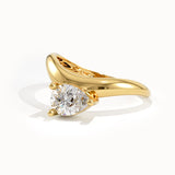 Curved Pear Solo Ring - BRENNMORE 
