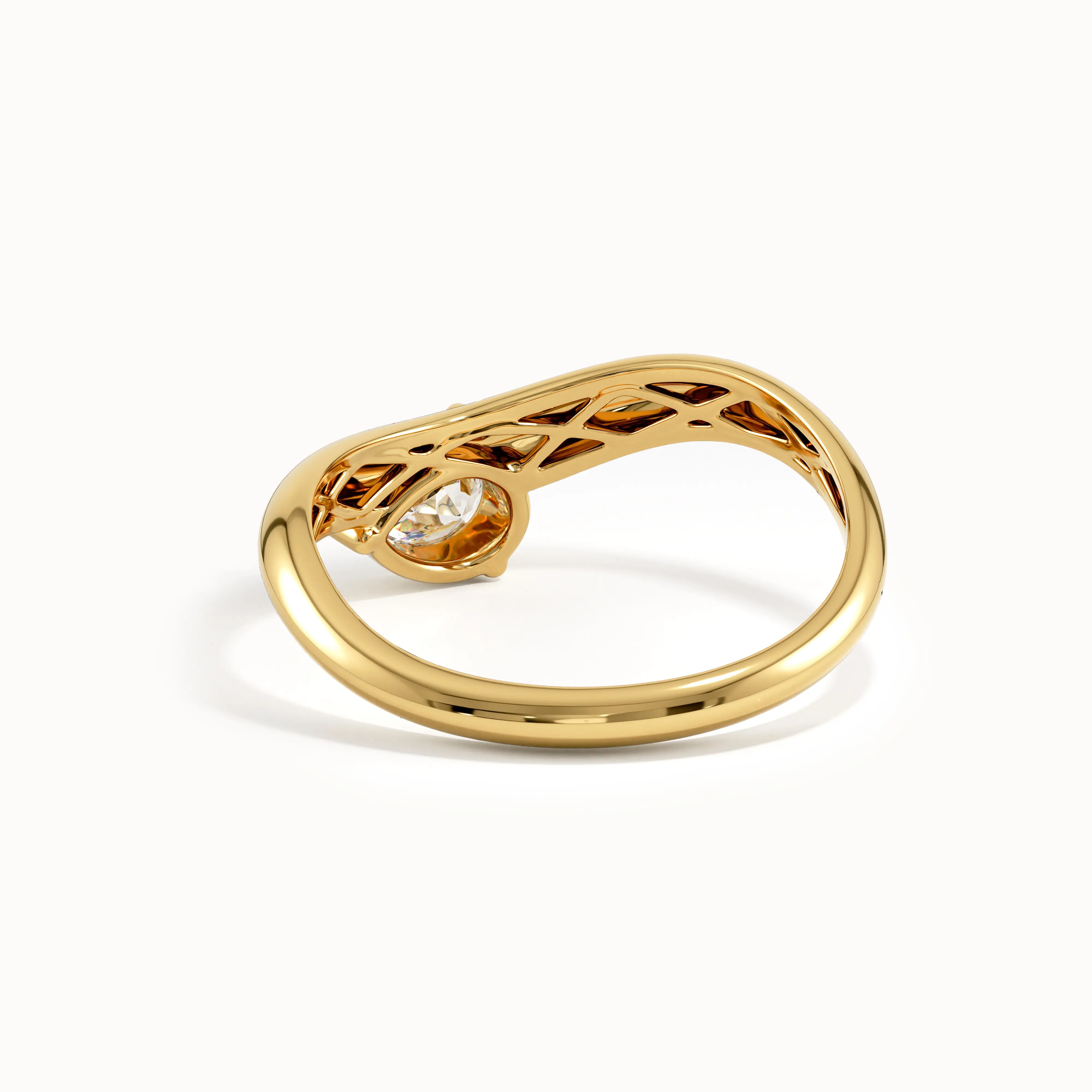 Curved Pear Solo Ring My Store