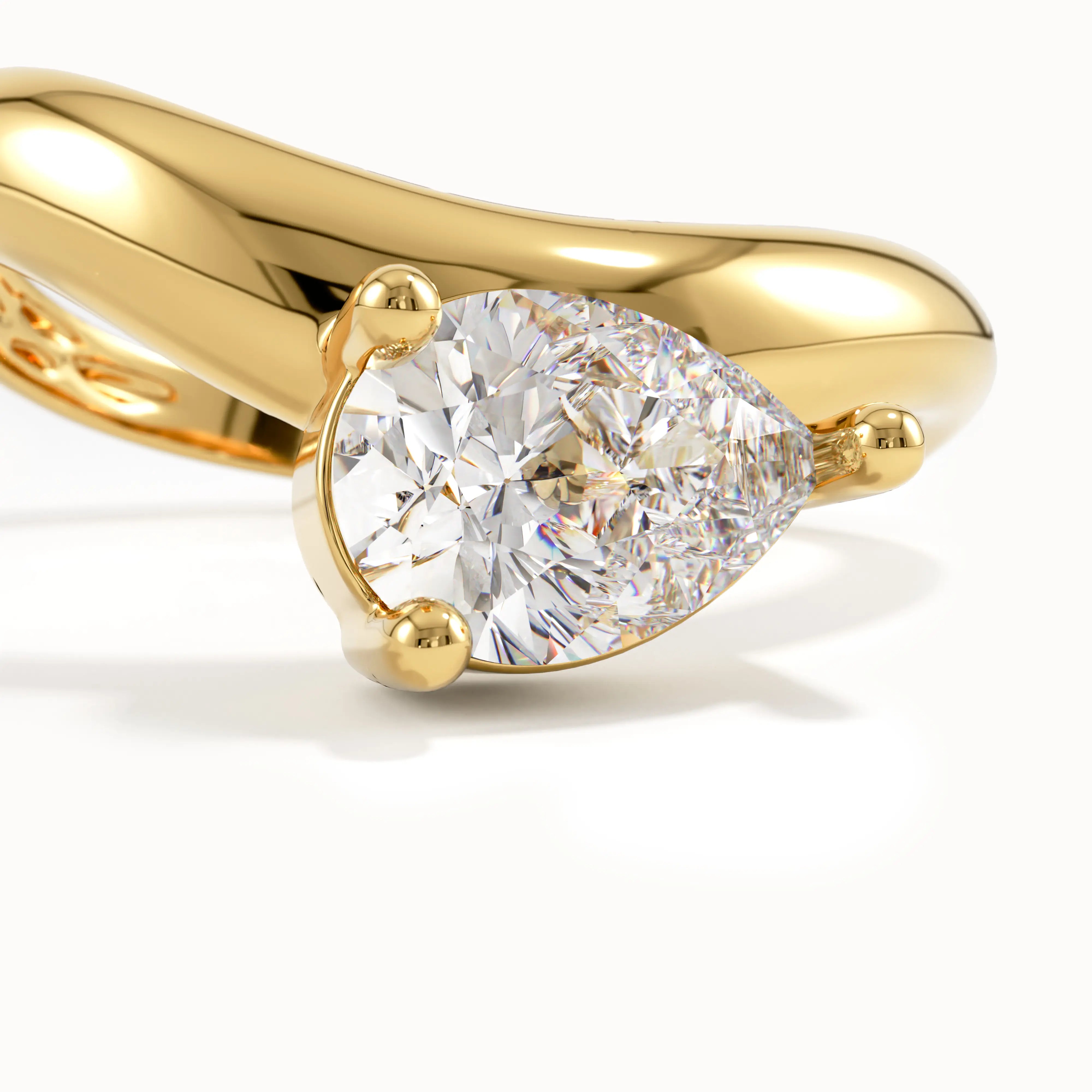 Curved Pear Solo Ring My Store