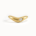 Pear Curved Ring - BRENNMORE 