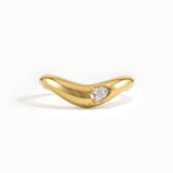 Pear Curved Ring - BRENNMORE 