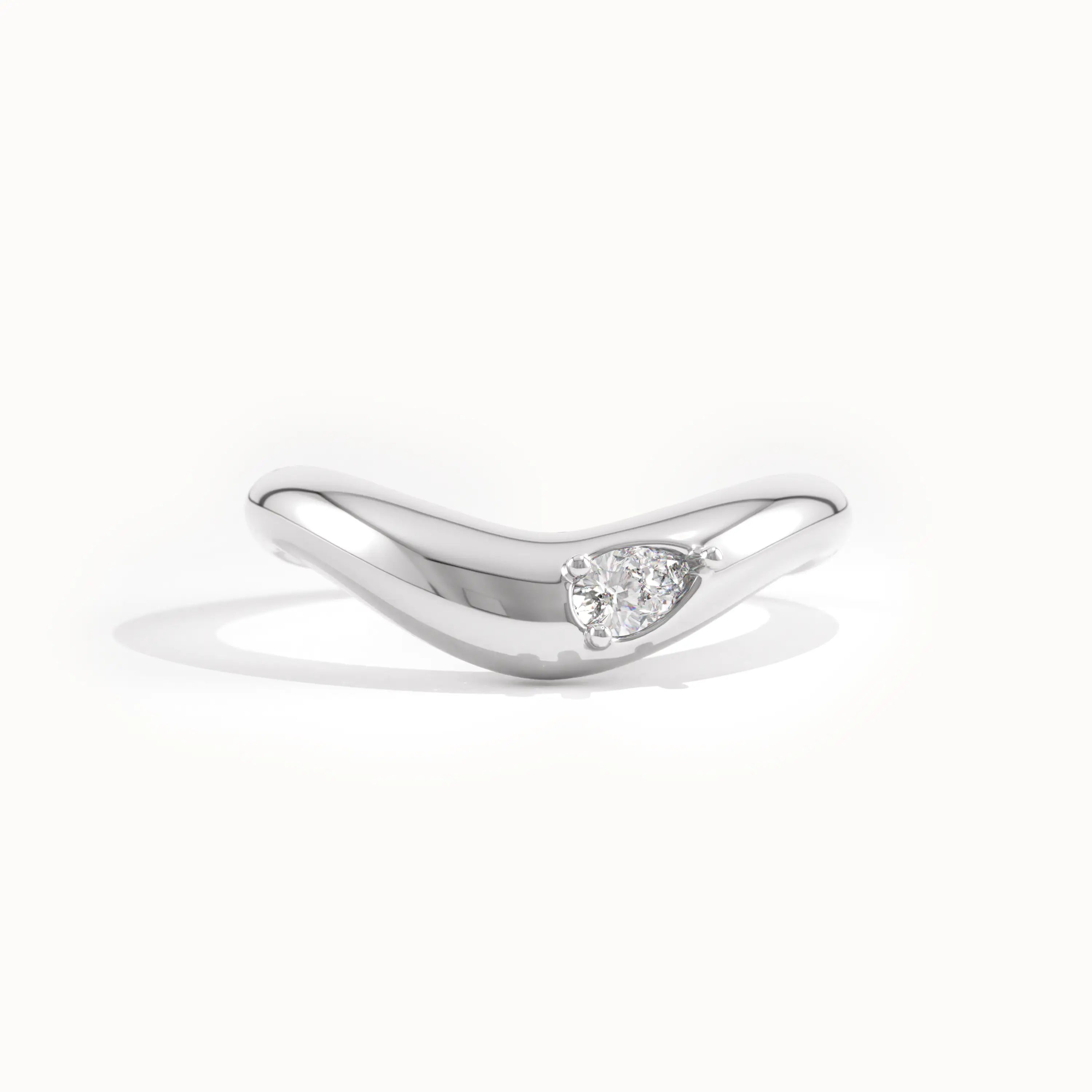 Pear Curved Ring - BRENNMORE 