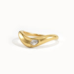 Pear Curved Ring - BRENNMORE 