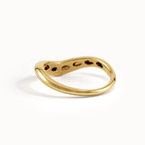 Pear Sapphire Curved Ring - BRENNMORE 
